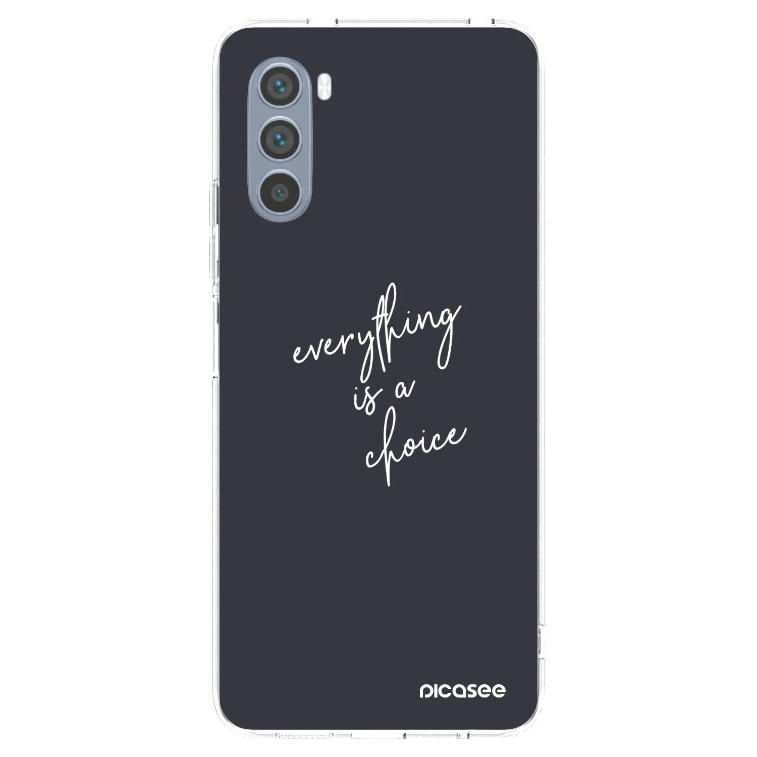 Picasee silikonska prozirna maskica za Motorola Moto G62 - Everything is a choice