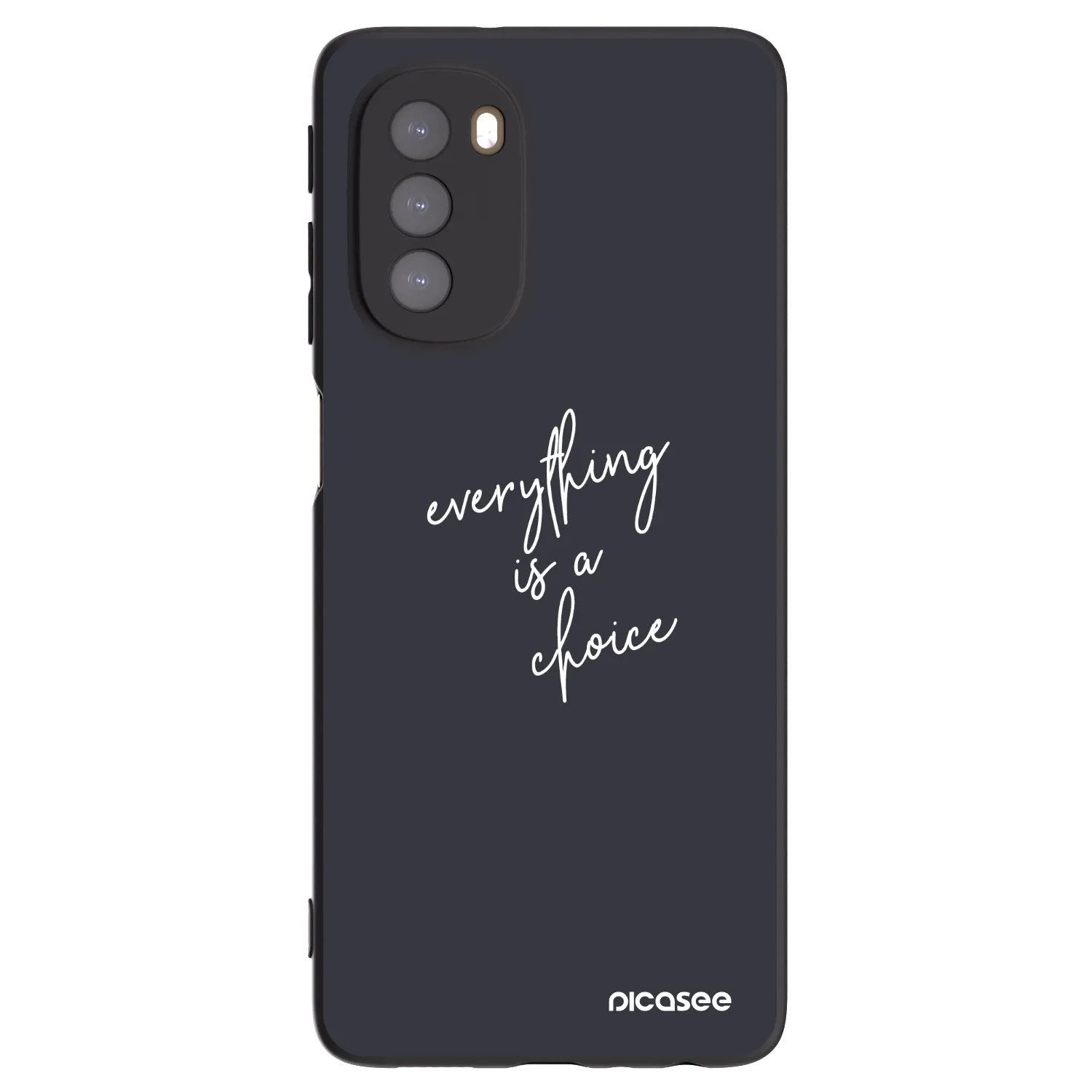 Picasee crna silikonska maskica za Motorola Moto G51 - Everything is a choice