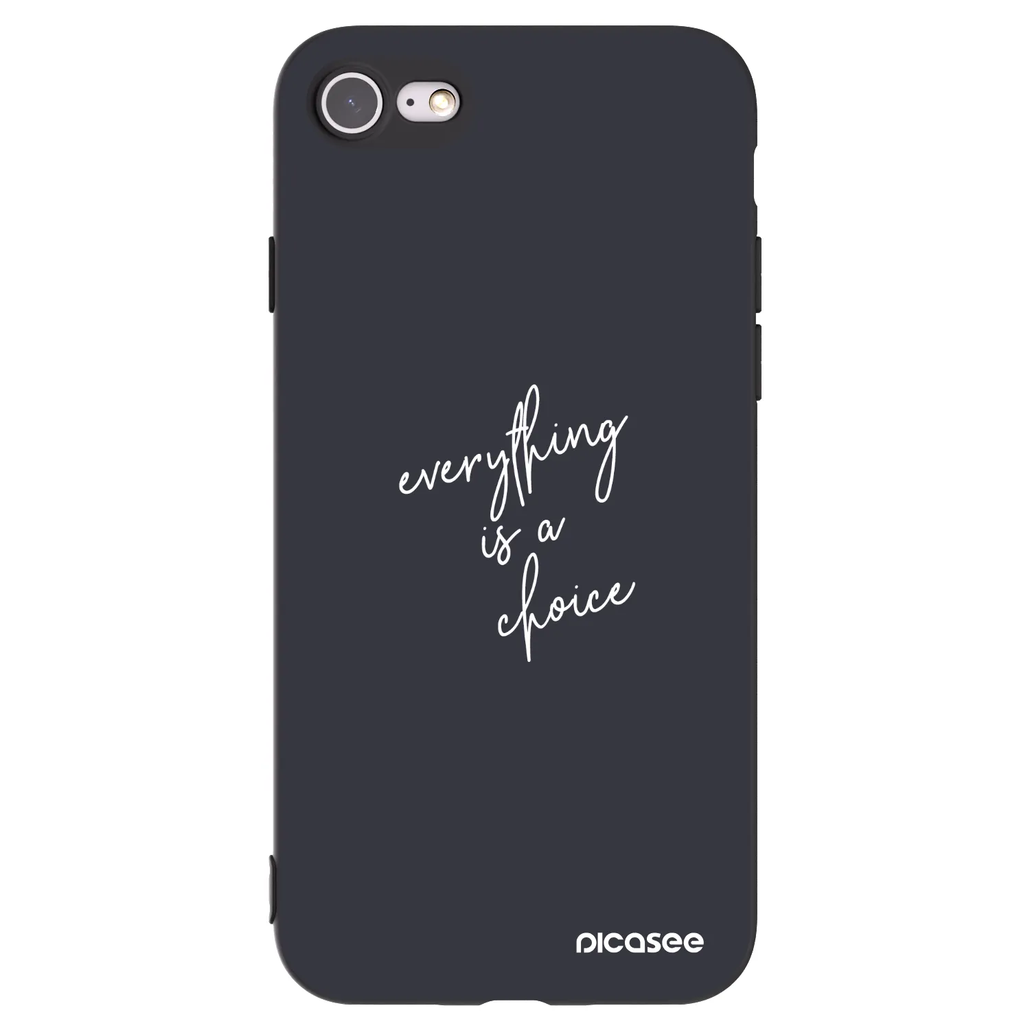 Picasee crna silikonska maskica za Apple iPhone 7 - Everything is a choice