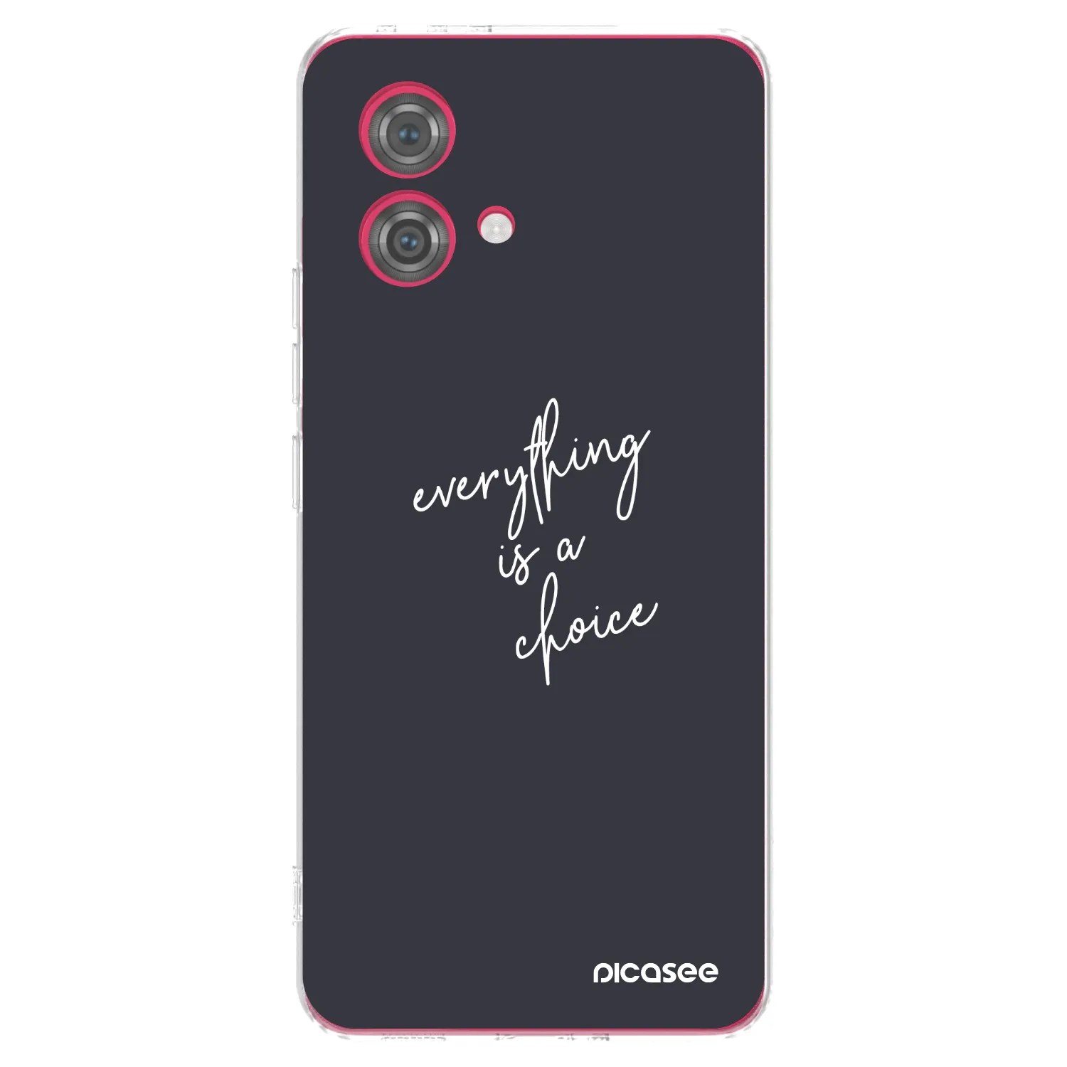 Picasee silikonska prozirna maskica za Motorola Moto G84 5G - Everything is a choice