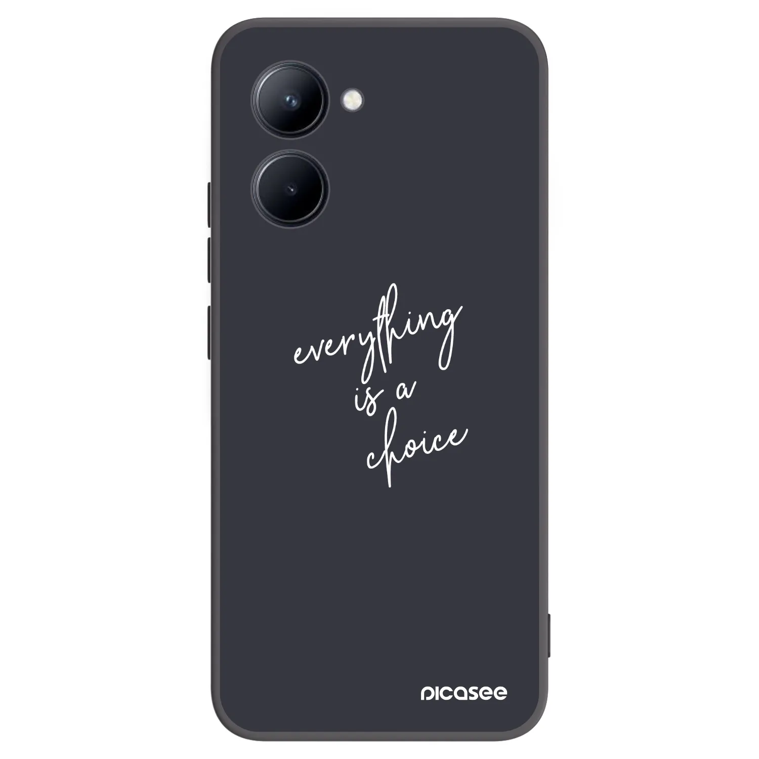 Picasee crna silikonska maskica za Realme C33 (2023) - Everything is a choice
