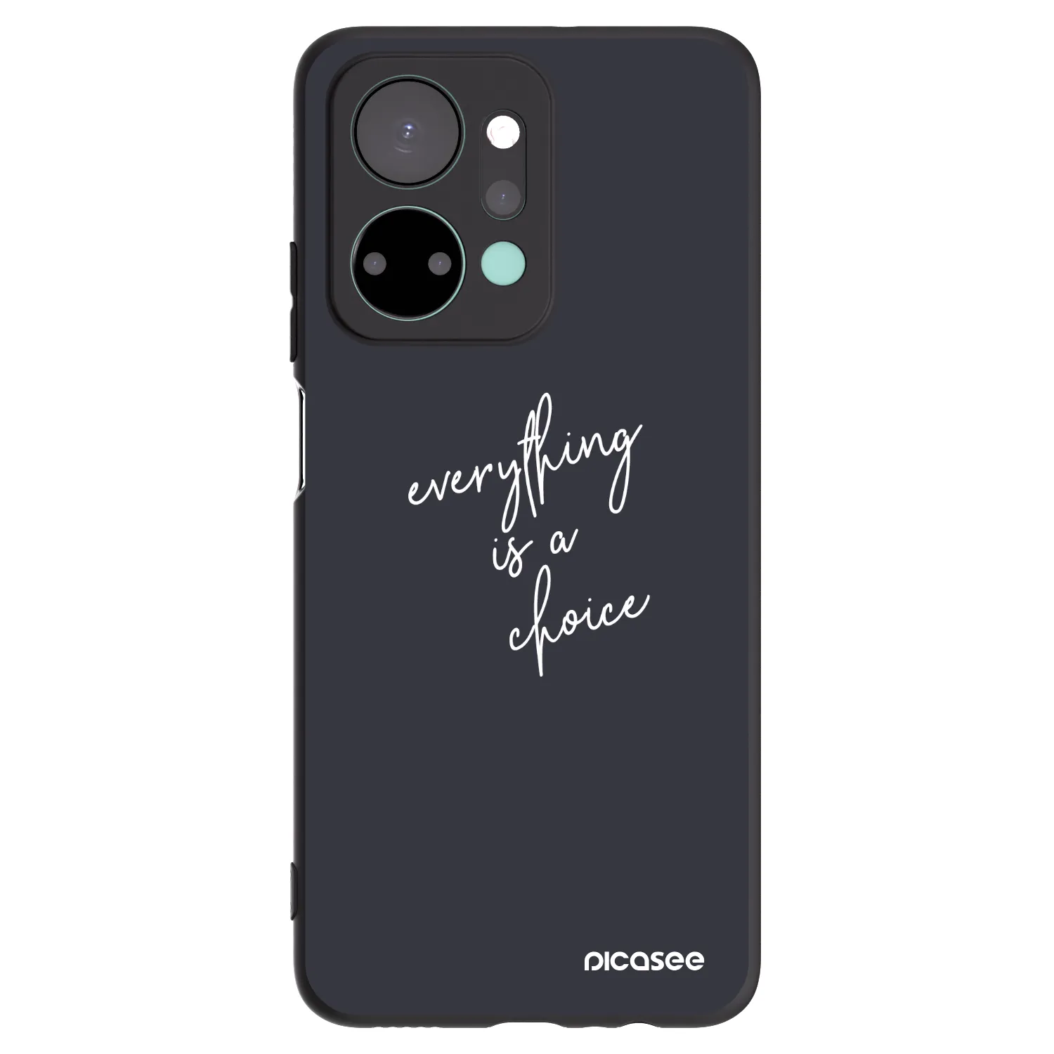 Picasee crna silikonska maskica za Honor X7a - Everything is a choice