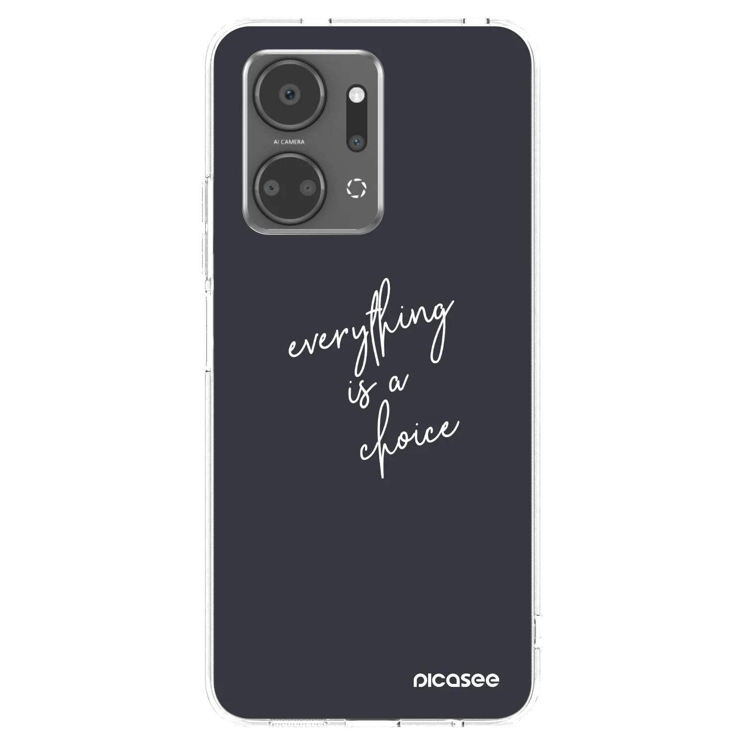 Picasee silikonska prozirna maskica za Honor X7a - Everything is a choice