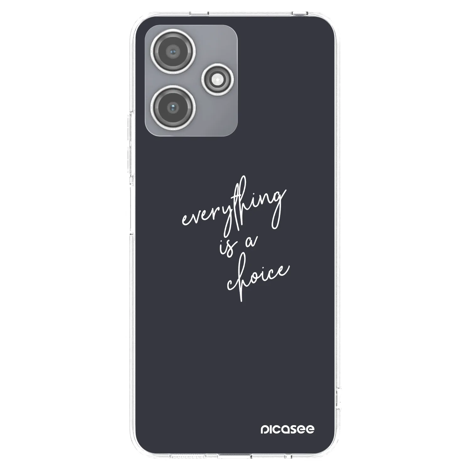 Picasee silikonska prozirna maskica za Xiaomi Redmi 12 5G - Everything is a choice