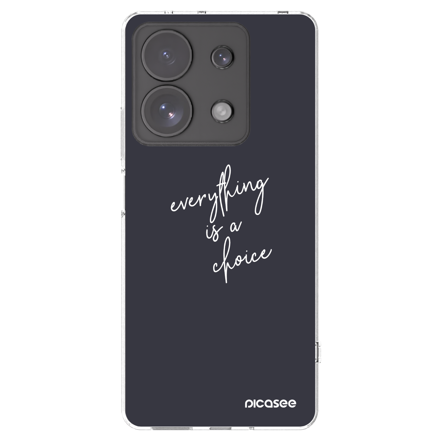 Picasee silikonska prozirna maskica za Xiaomi Redmi Note 13 Pro 4G - Everything is a choice
