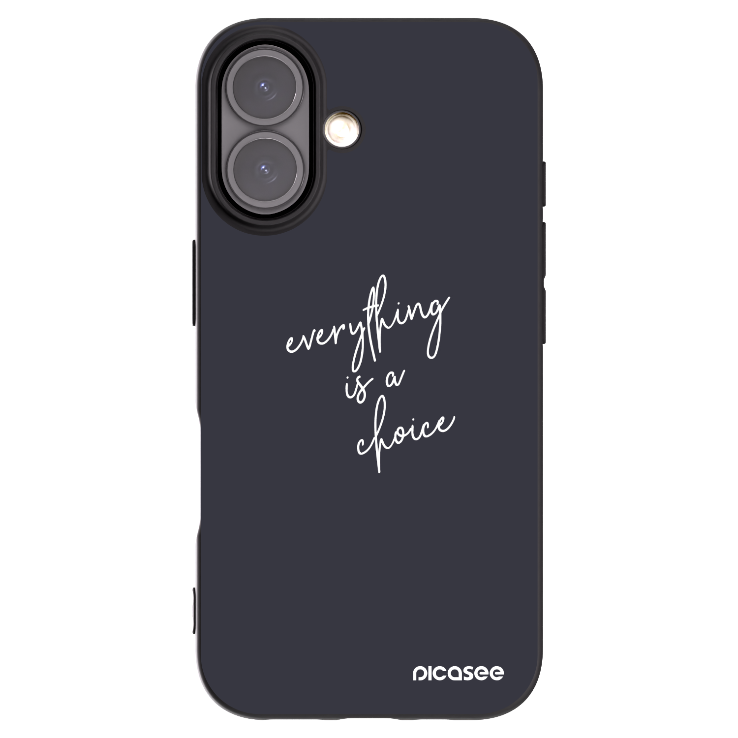Picasee crna silikonska maskica za Apple iPhone 16 - Everything is a choice