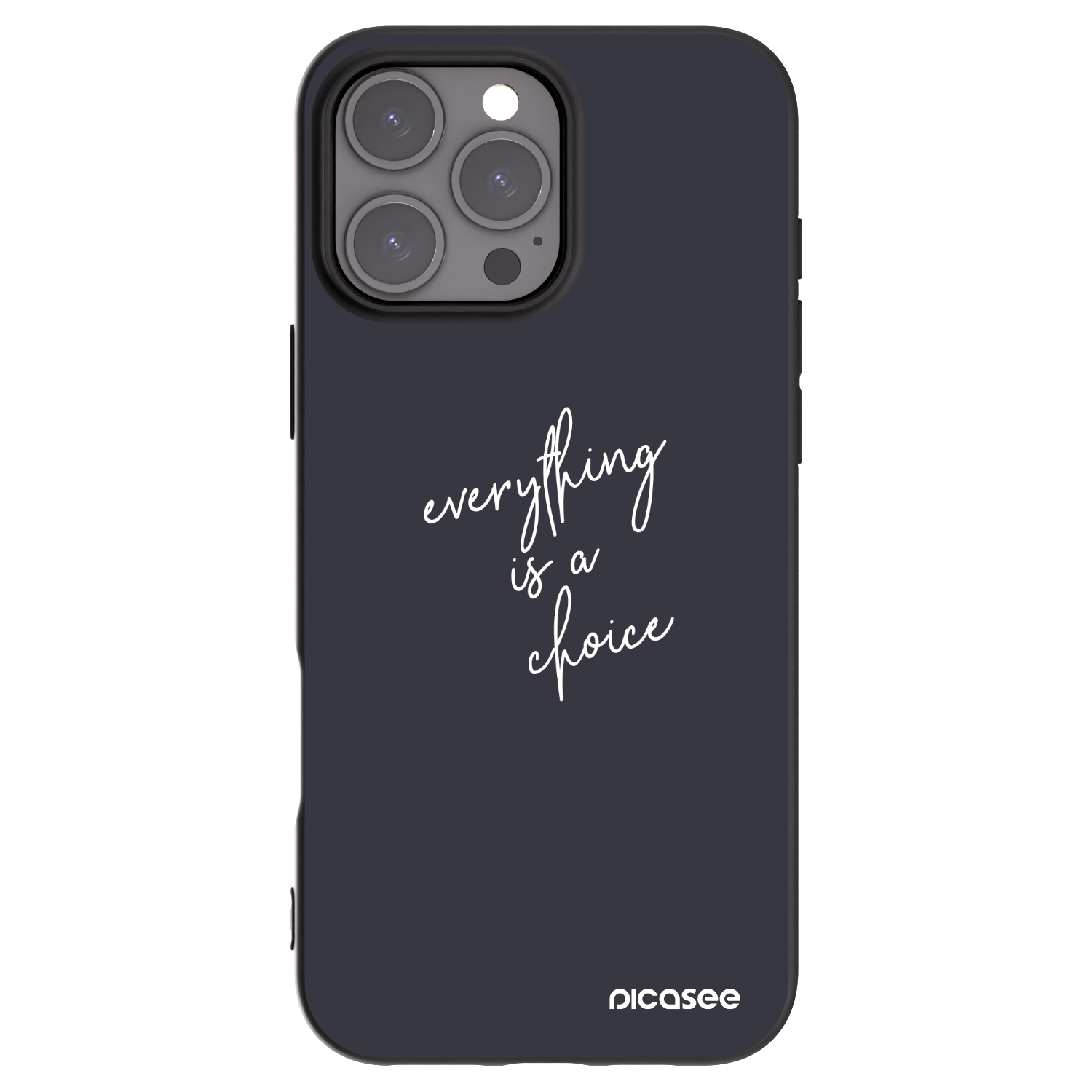 Picasee crna silikonska maskica za Apple iPhone 16 Pro Max - Everything is a choice