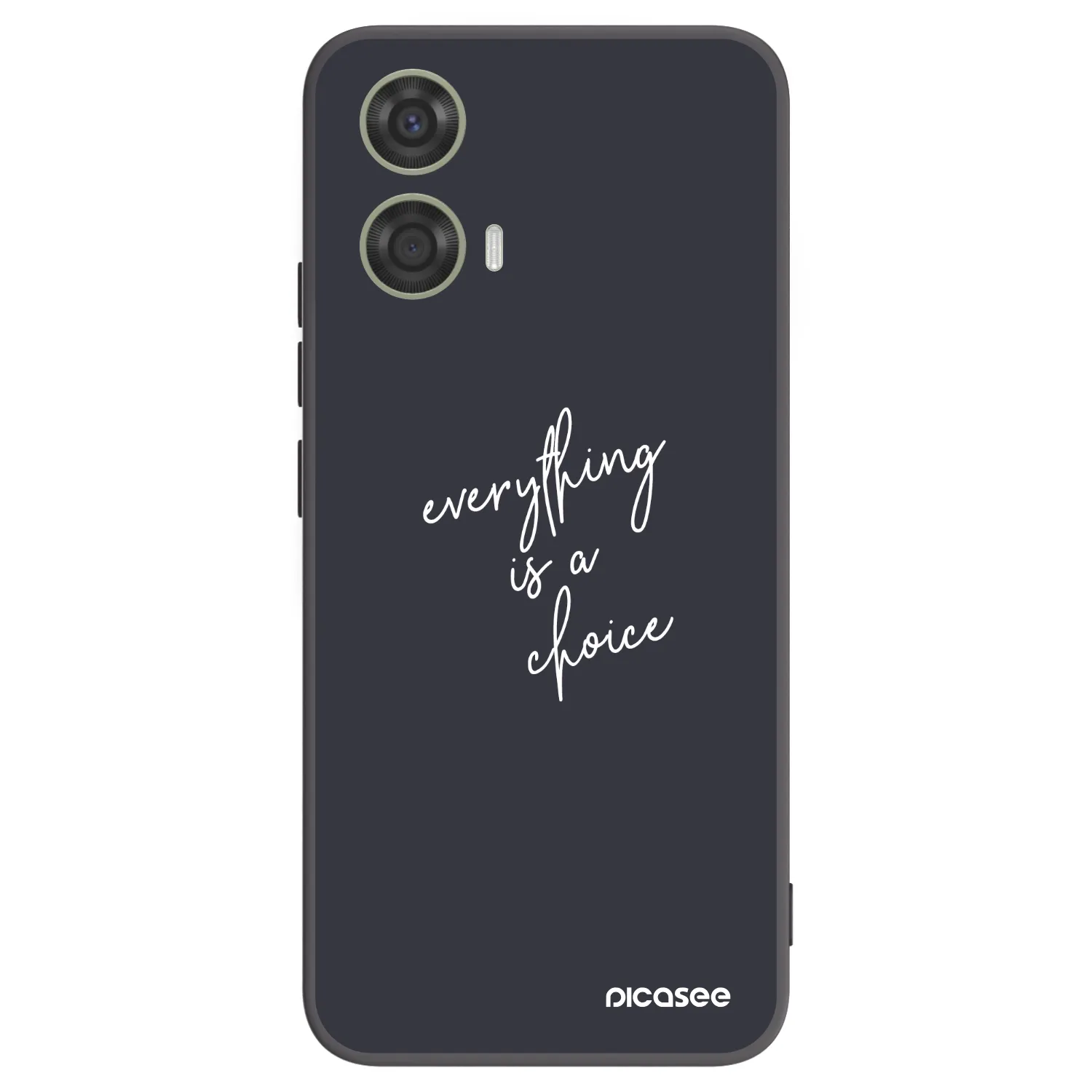 Picasee crna silikonska maskica za Motorola Moto G24 - Everything is a choice