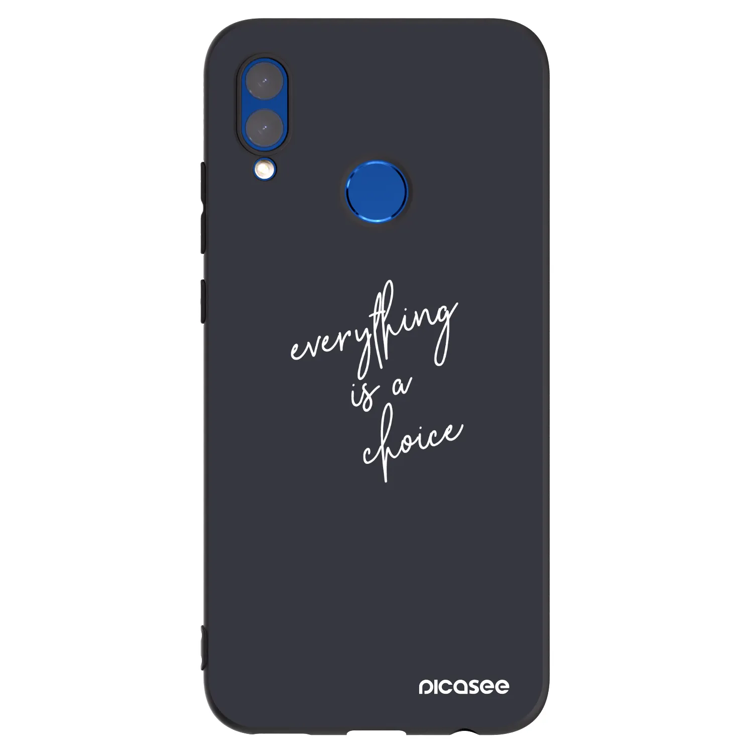 Picasee crna silikonska maskica za Honor 10 Lite - Everything is a choice