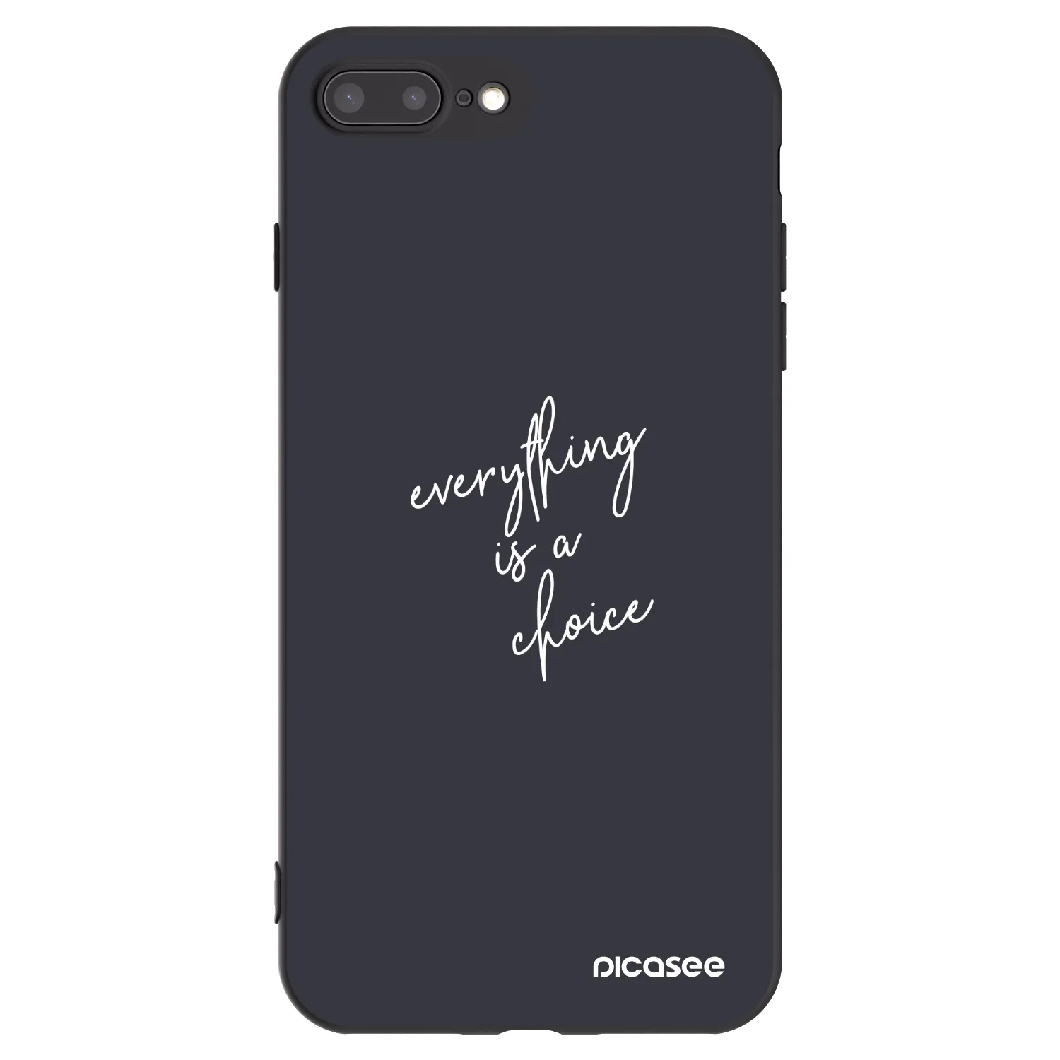 Picasee crna silikonska maskica za Apple iPhone 7 Plus - Everything is a choice