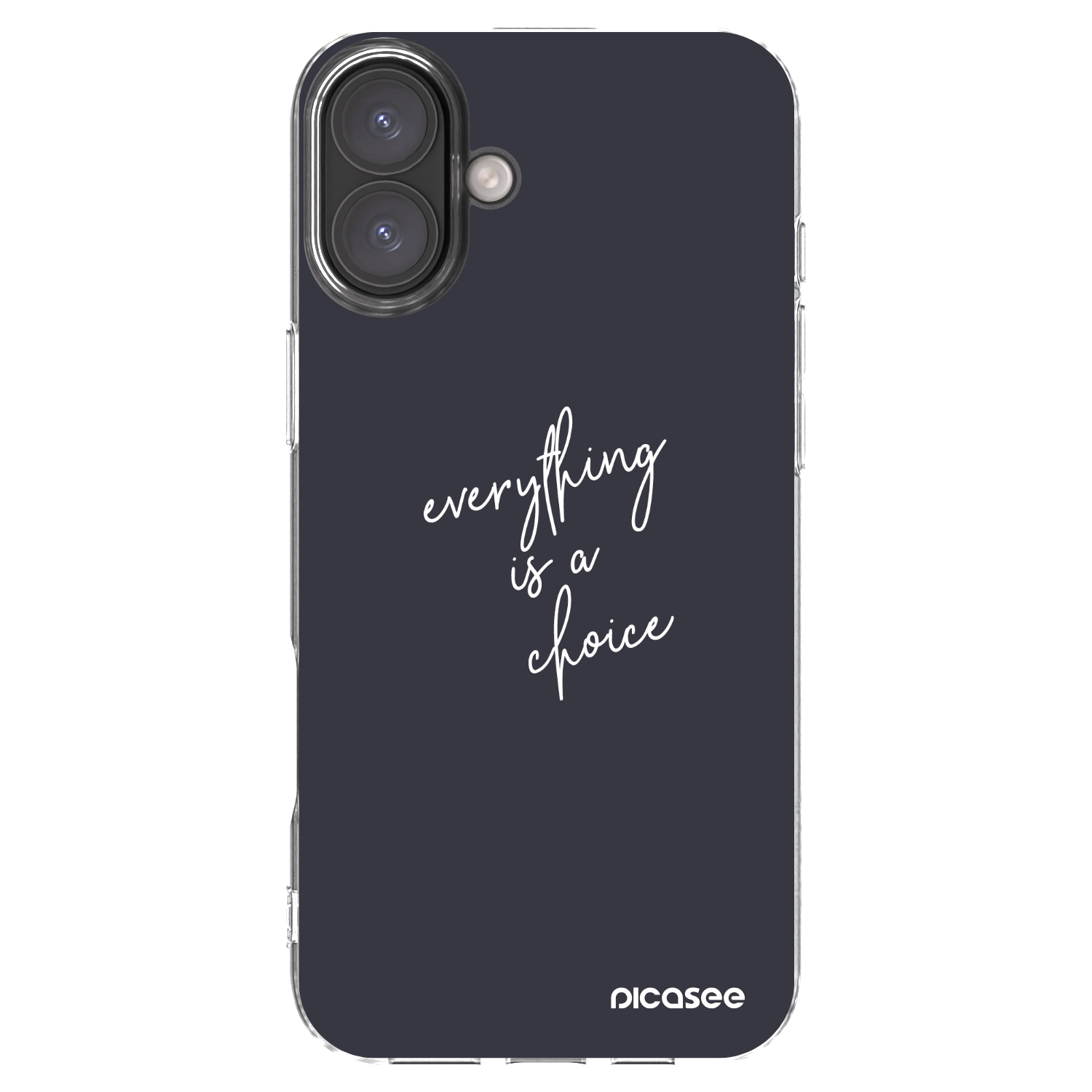 Picasee silikonska prozirna maskica za Apple iPhone 16 Plus - Everything is a choice