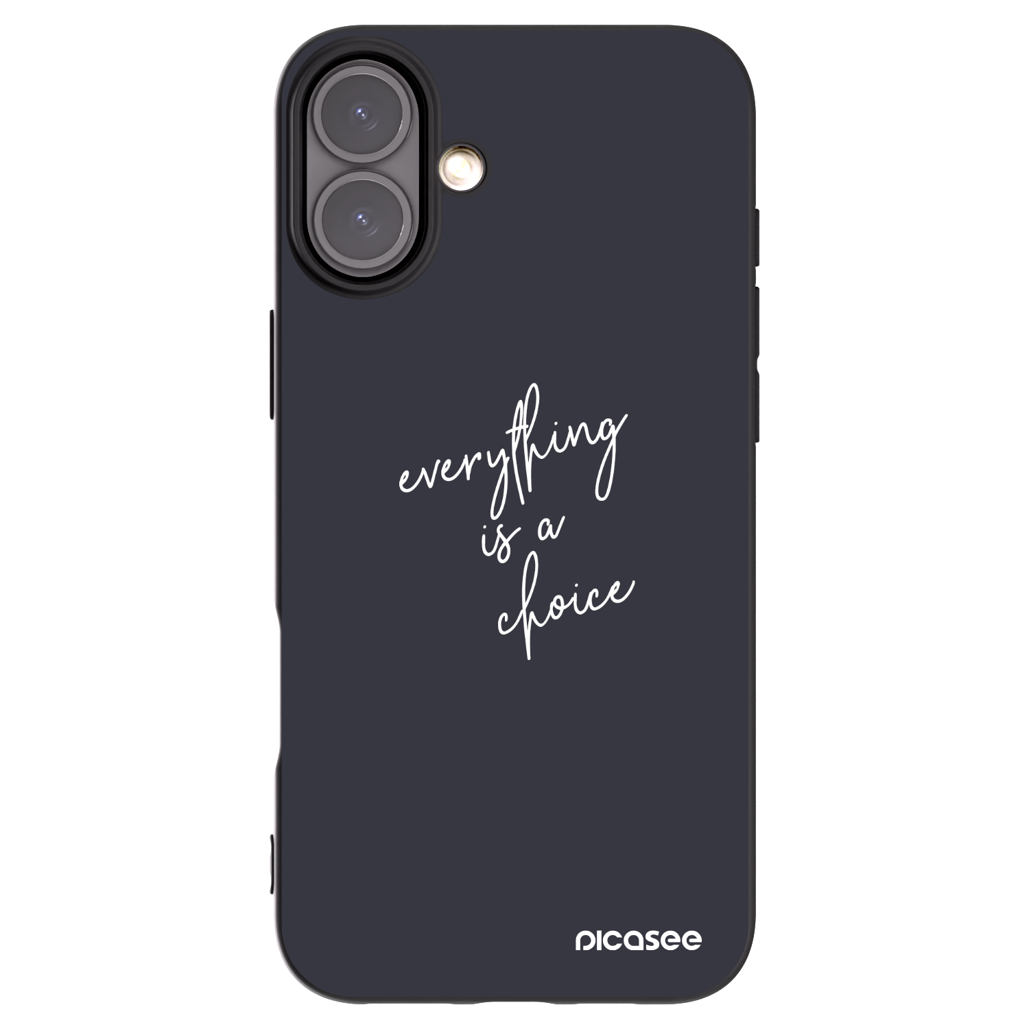 Picasee crna silikonska maskica za Apple iPhone 16 Plus - Everything is a choice