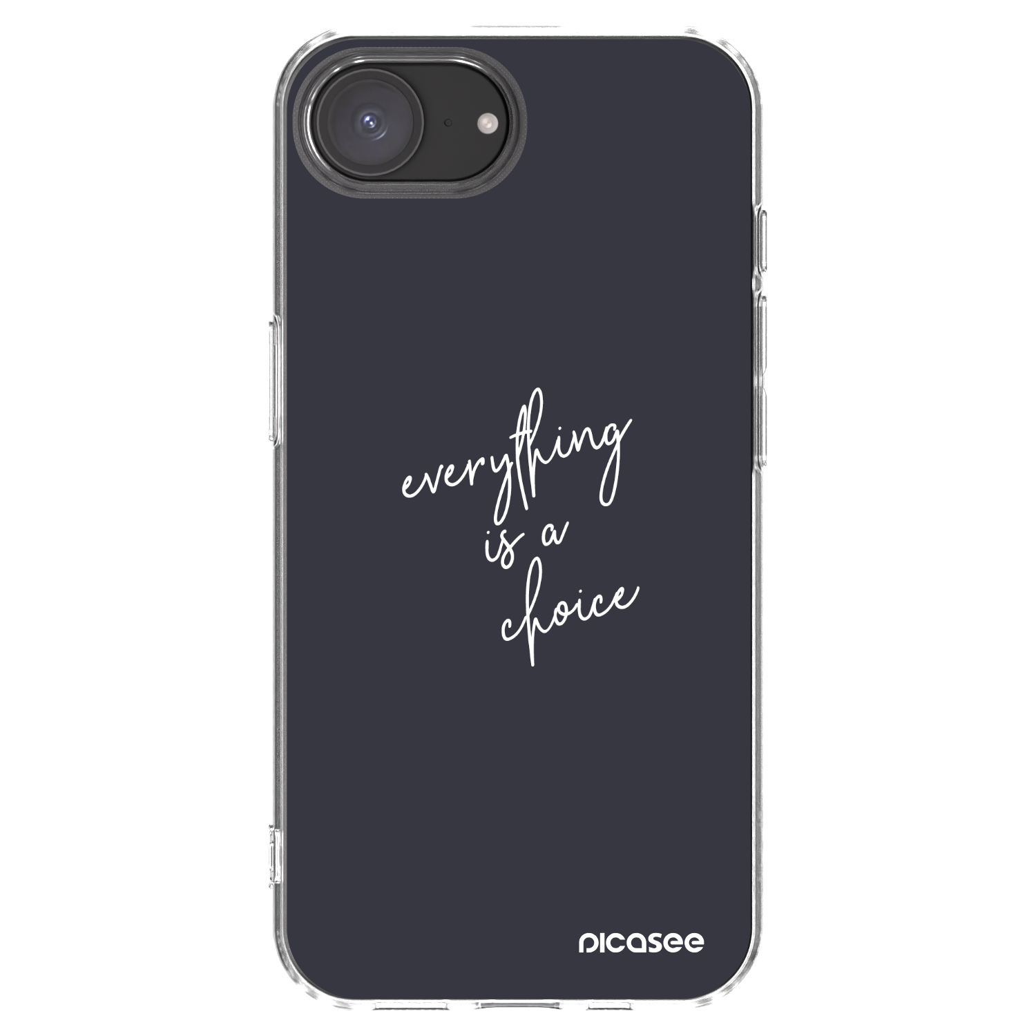 Picasee silikonska prozirna maskica za Apple iPhone 16e - Everything is a choice