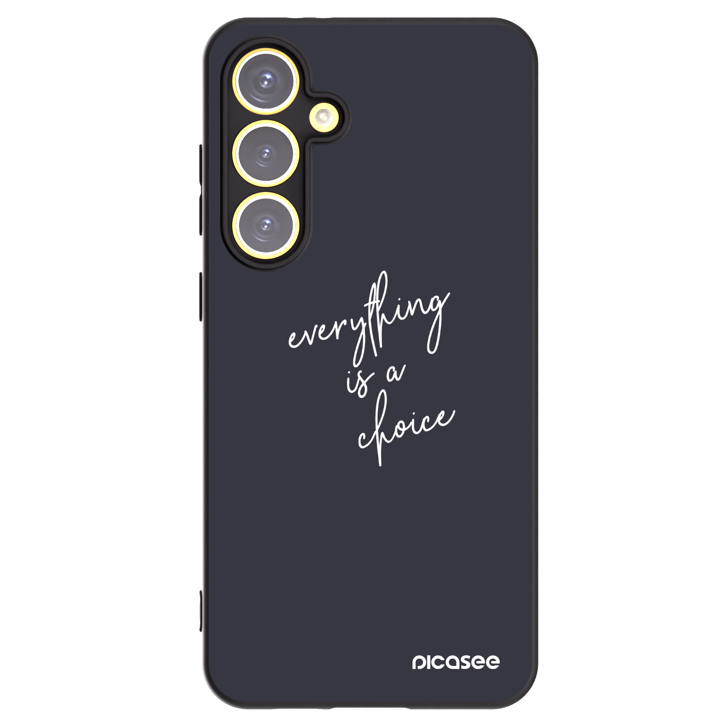 Picasee crna silikonska maskica za Samsung Galaxy S24 FE S721B - Everything is a choice