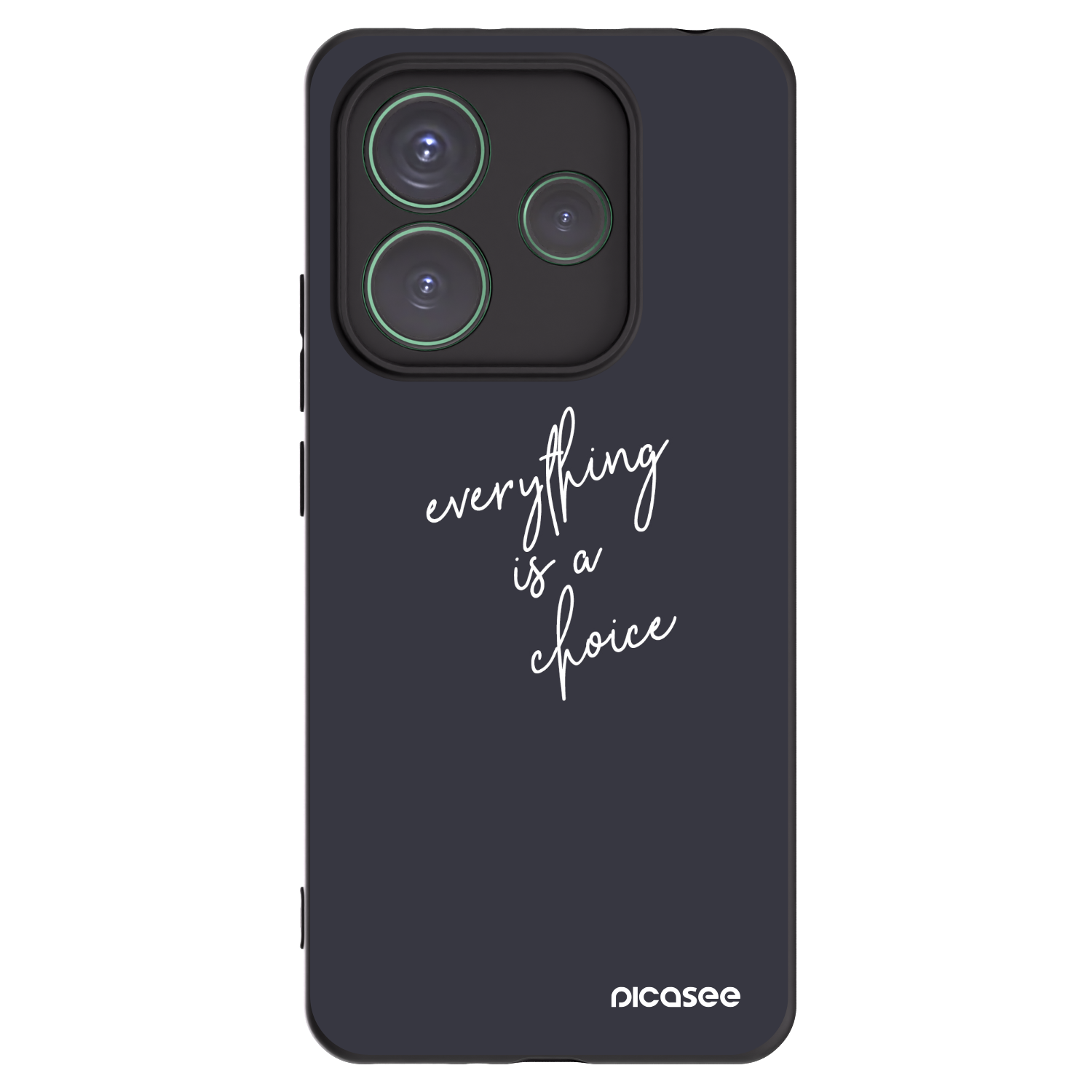 Picasee crna silikonska maskica za Xiaomi Redmi Note 14 5G - Everything is a choice