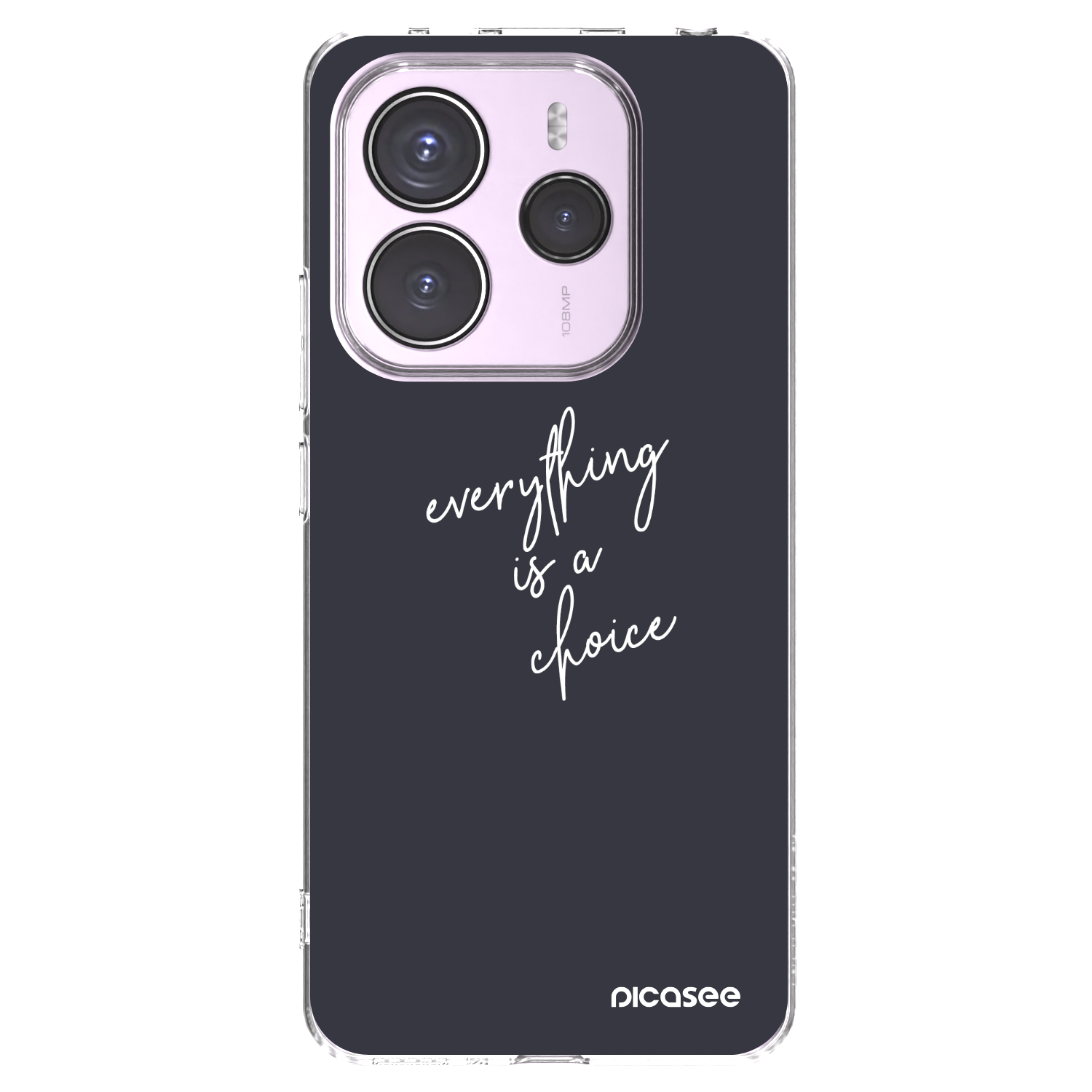 Picasee silikonska prozirna maskica za Xiaomi Redmi Note 14 5G - Everything is a choice