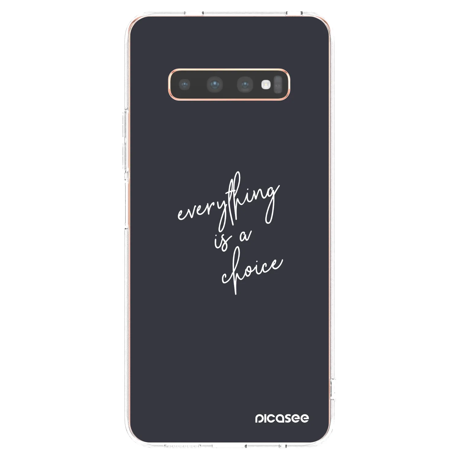 Picasee silikonska prozirna maskica za Samsung Galaxy S10 Plus G975 - Everything is a choice