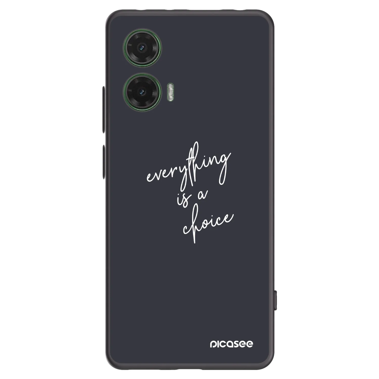 Picasee crna silikonska maskica za Motorola Moto G35 5G - Everything is a choice