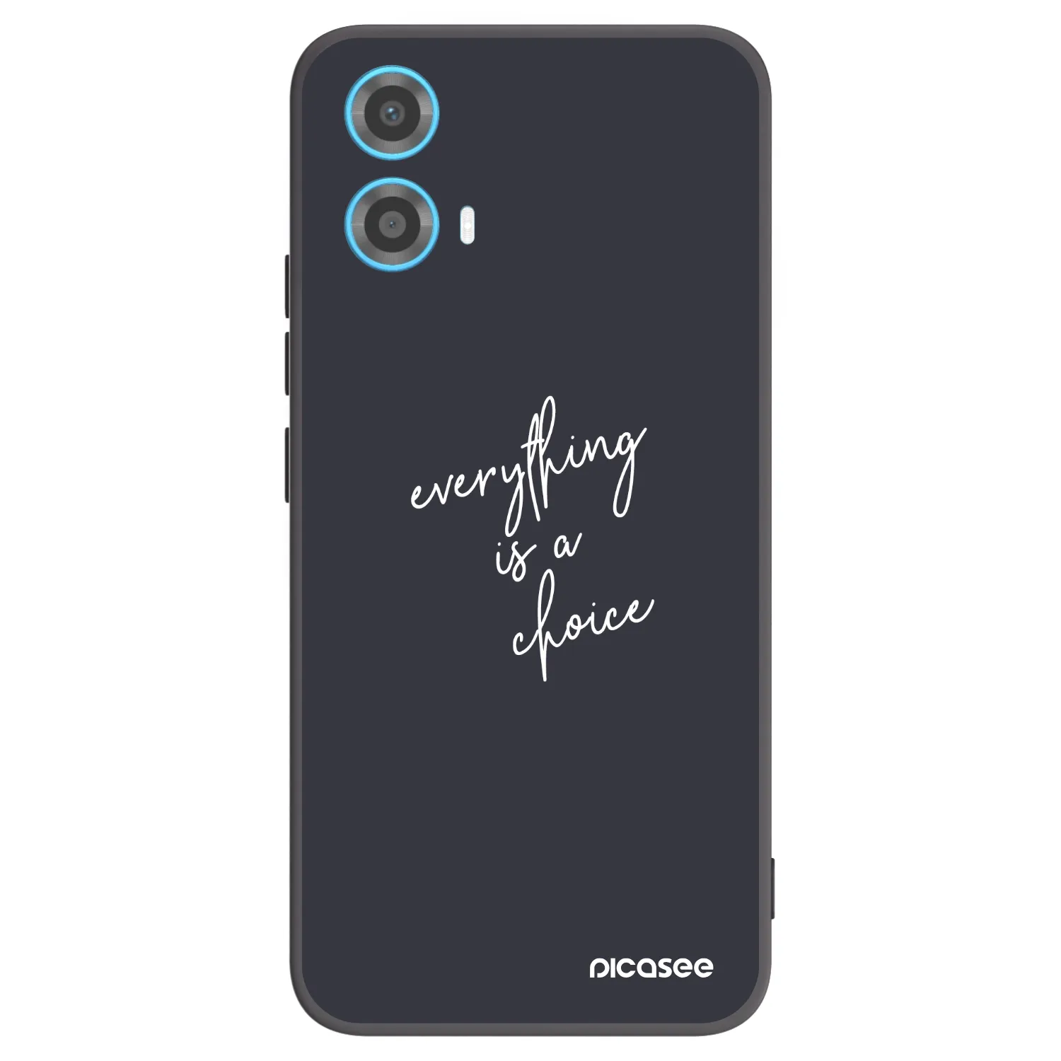 Picasee crna silikonska maskica za Motorola Moto G34 5G - Everything is a choice