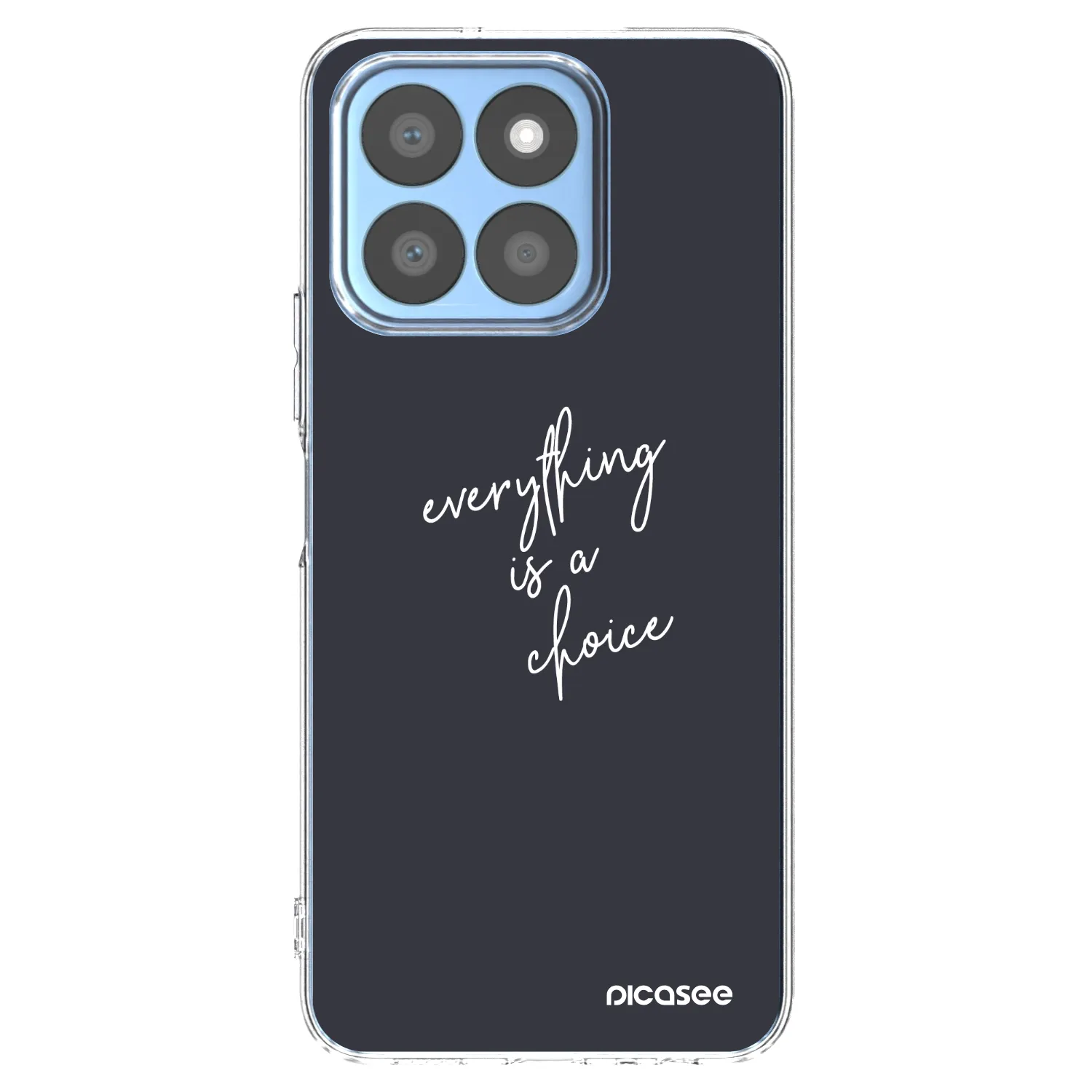Picasee silikonska prozirna maskica za Honor X8c - Everything is a choice