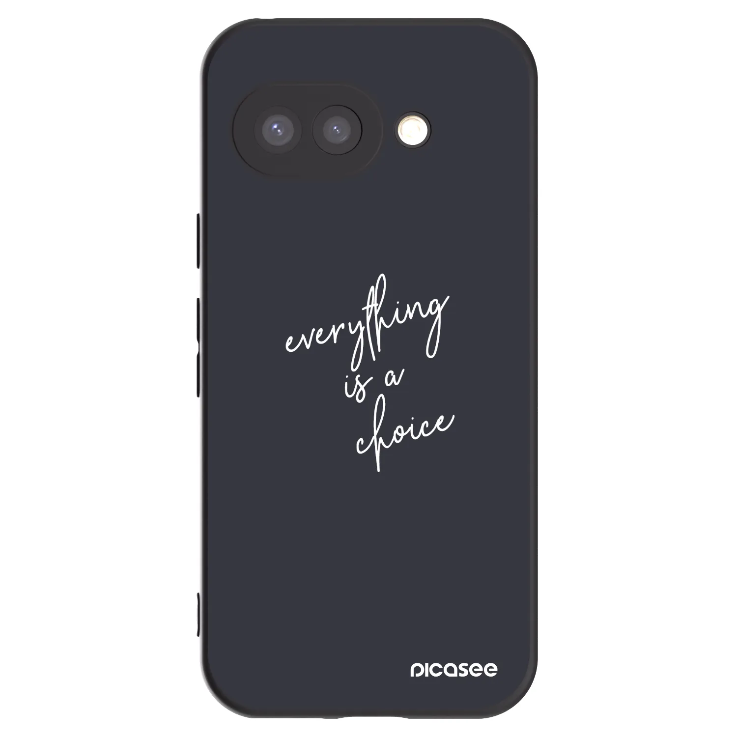 Picasee crna silikonska maskica za Google Pixel 9a - Everything is a choice
