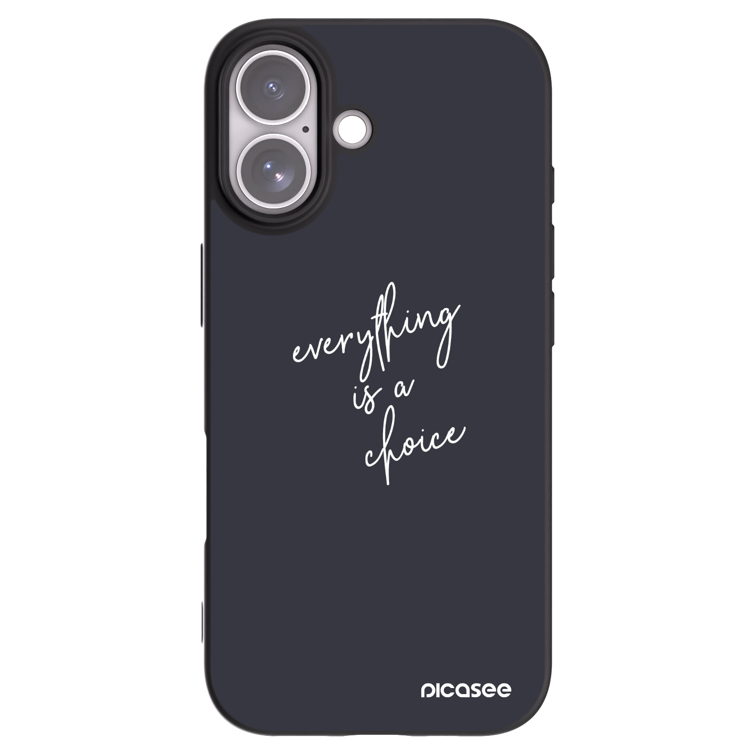 Picasee crna silikonska maskica za Apple iPhone 17 - Everything is a choice