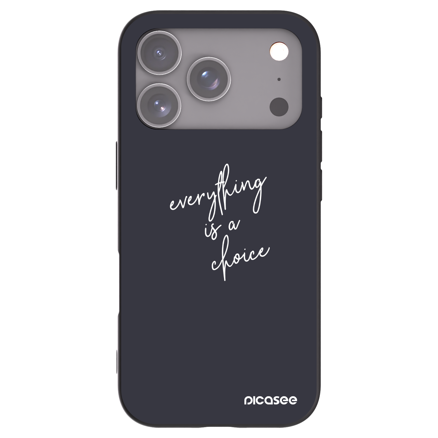 Picasee crna silikonska maskica za Apple iPhone 17 Pro - Everything is a choice
