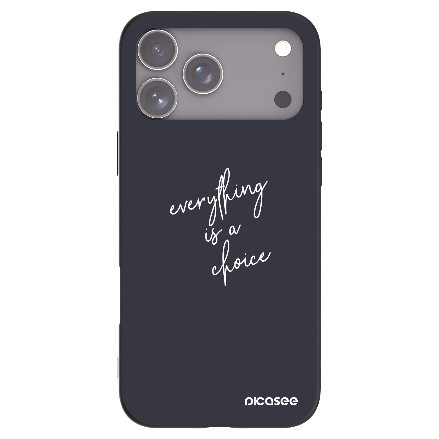 Picasee crna silikonska maskica za Apple iPhone 17 Pro Max - Everything is a choice