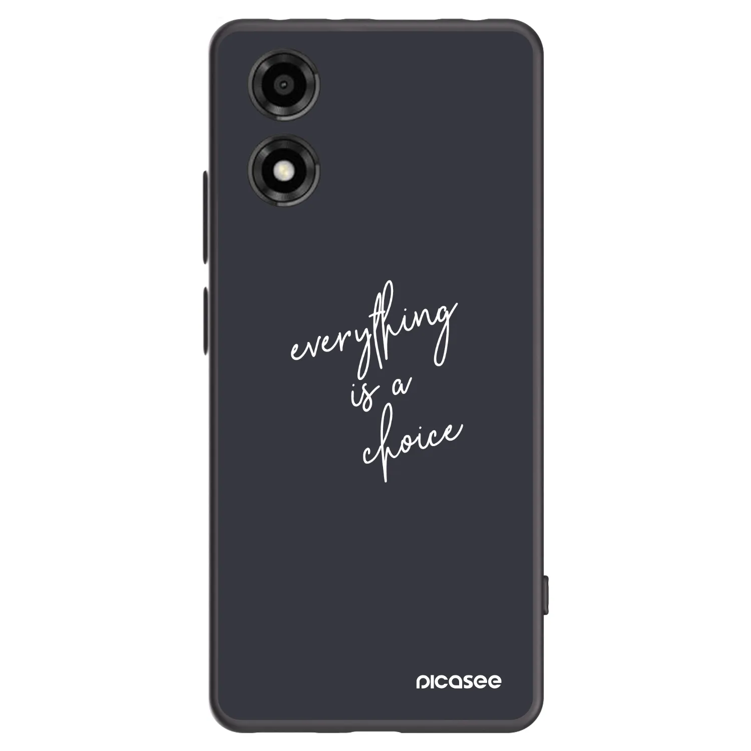 Picasee crna silikonska maskica za Motorola Moto E14 - Everything is a choice