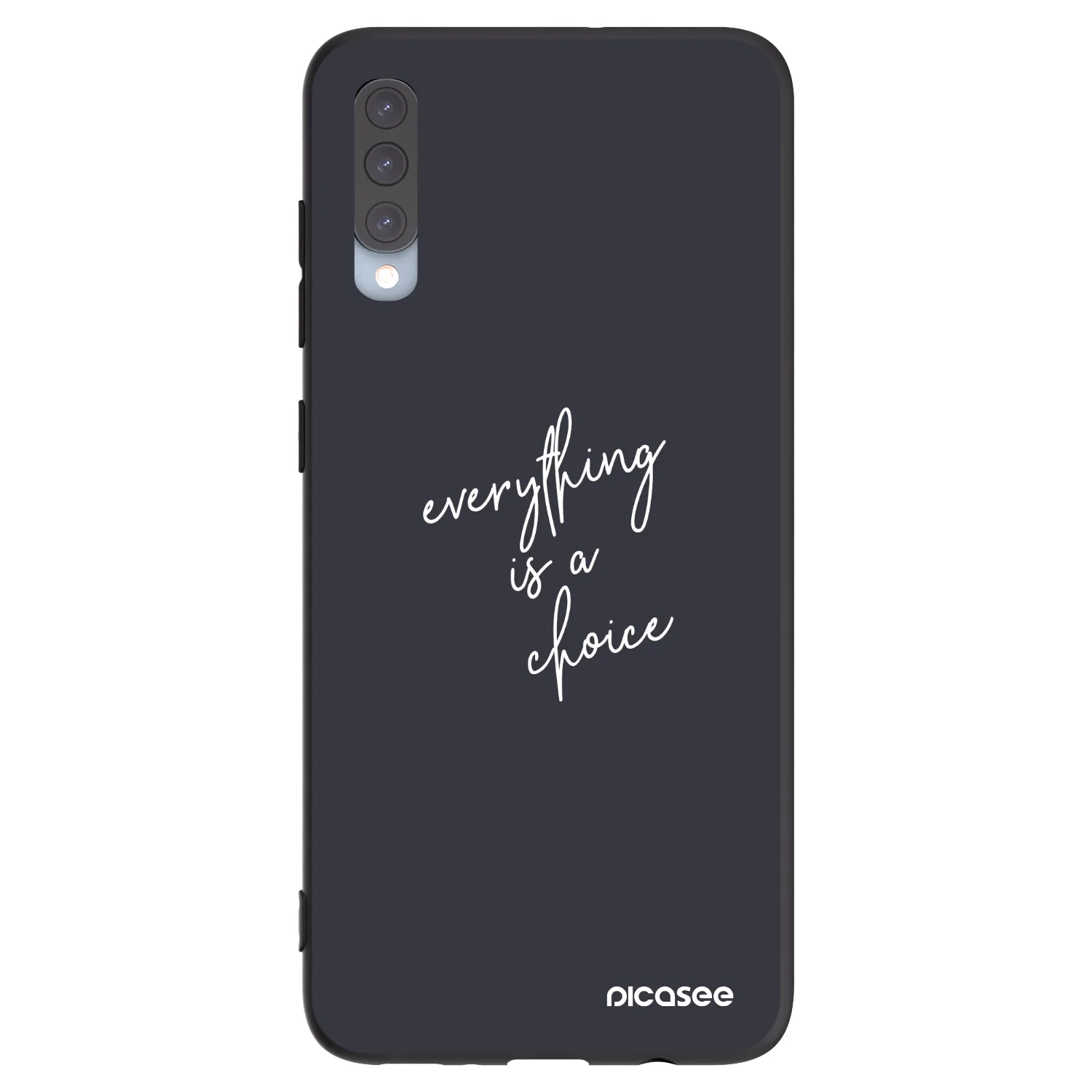 Picasee crna silikonska maskica za Samsung Galaxy A70 A705F - Everything is a choice