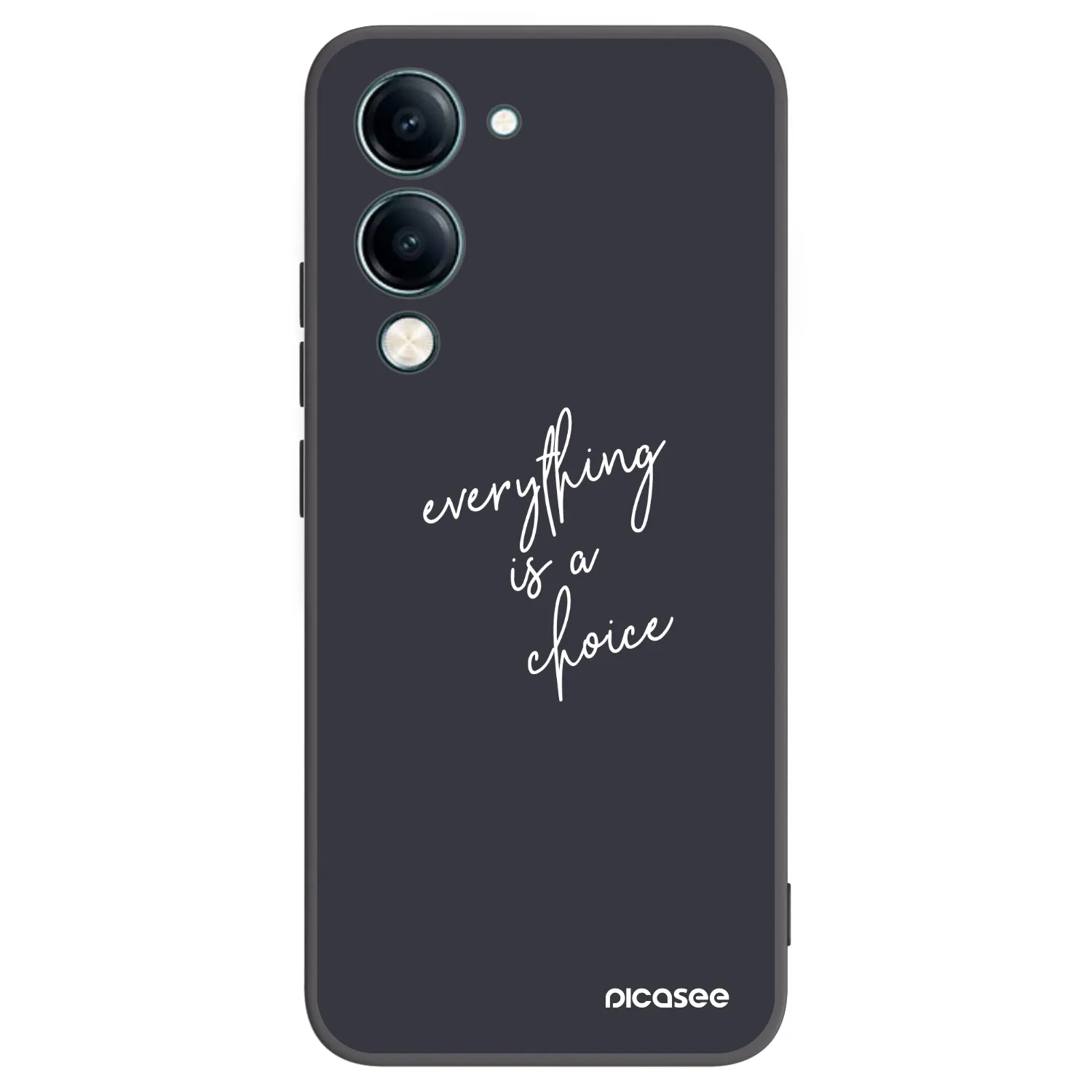Picasee crna silikonska maskica za Vivo Y29s 5G - Everything is a choice