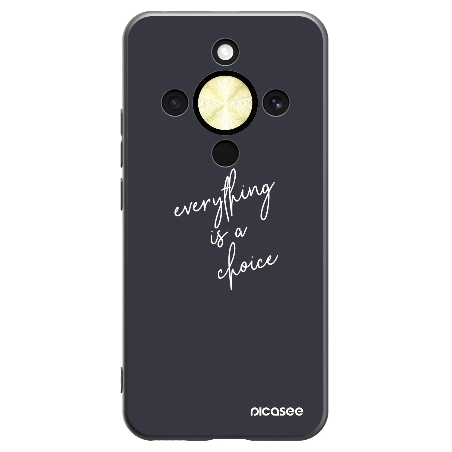Picasee crna silikonska maskica za Honor Magic8 Lite 5G - Everything is a choice