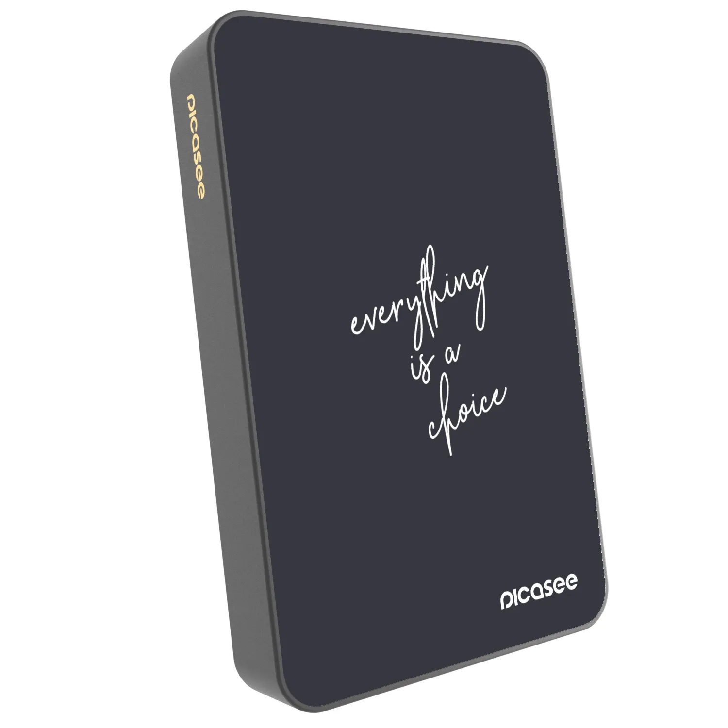 Picasee Prijenosni punjač s MagSafe 10 000 mAh Sivo - Everything is a choice