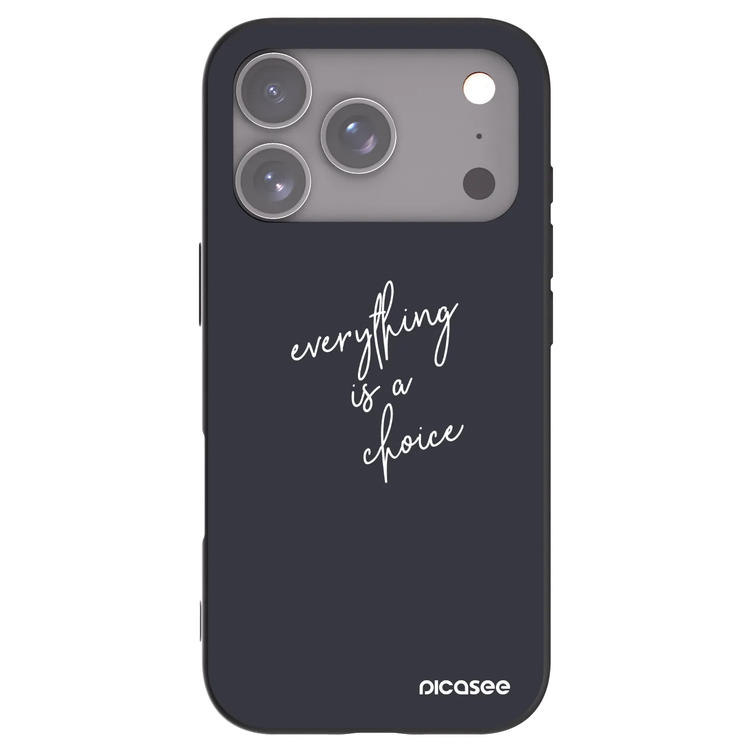 Picasee crna silikonska maskica za Apple iPhone 18 Pro - Everything is a choice