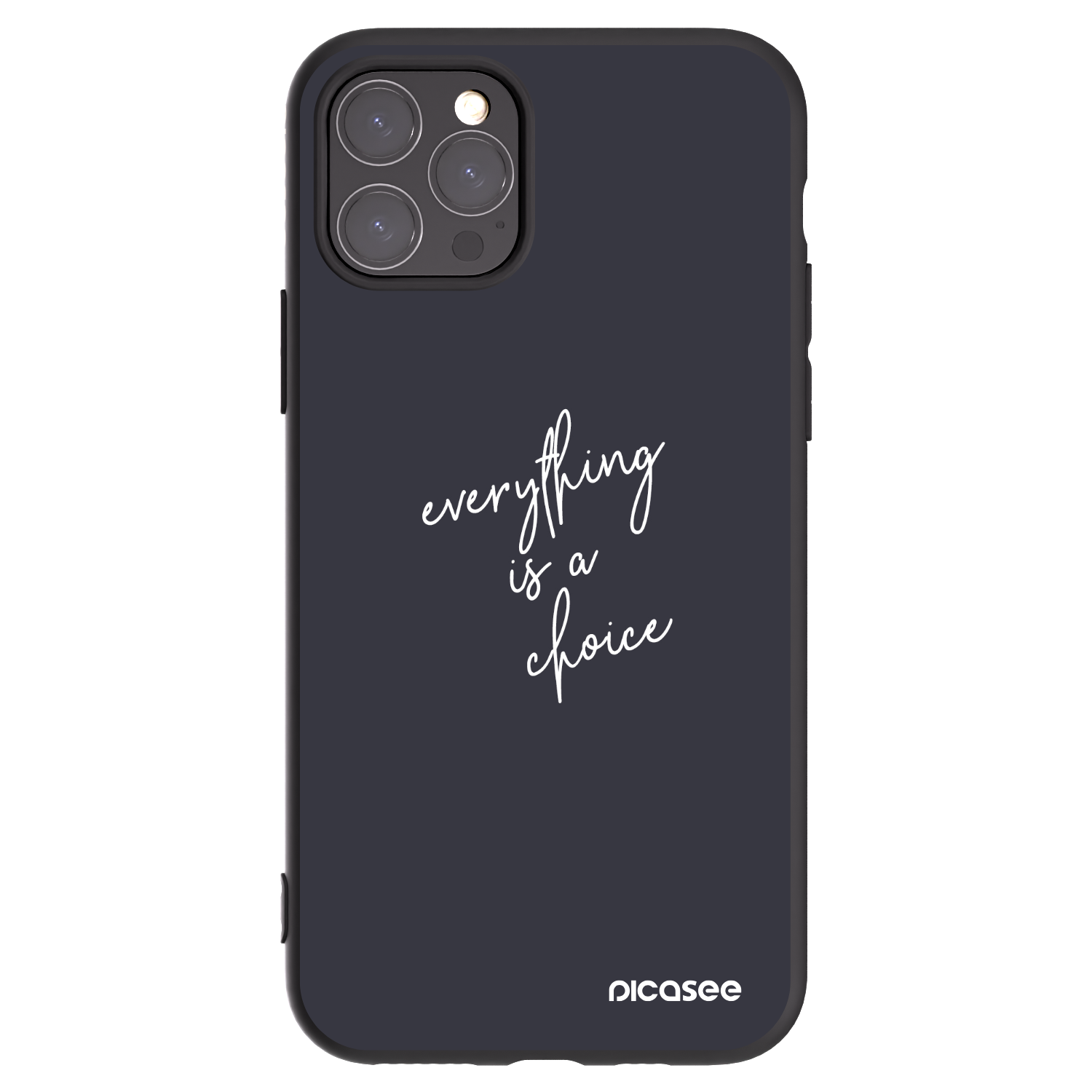 Picasee crna silikonska maskica za Apple iPhone 11 Pro - Everything is a choice