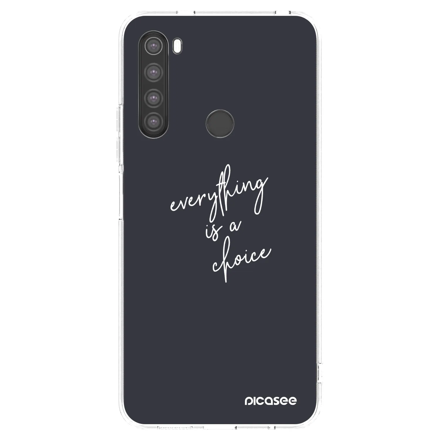 Picasee silikonska prozirna maskica za Xiaomi Redmi Note 8 - Everything is a choice