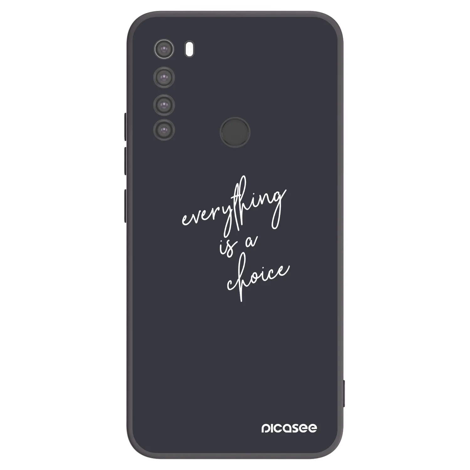 Picasee crna silikonska maskica za Xiaomi Redmi Note 8 - Everything is a choice