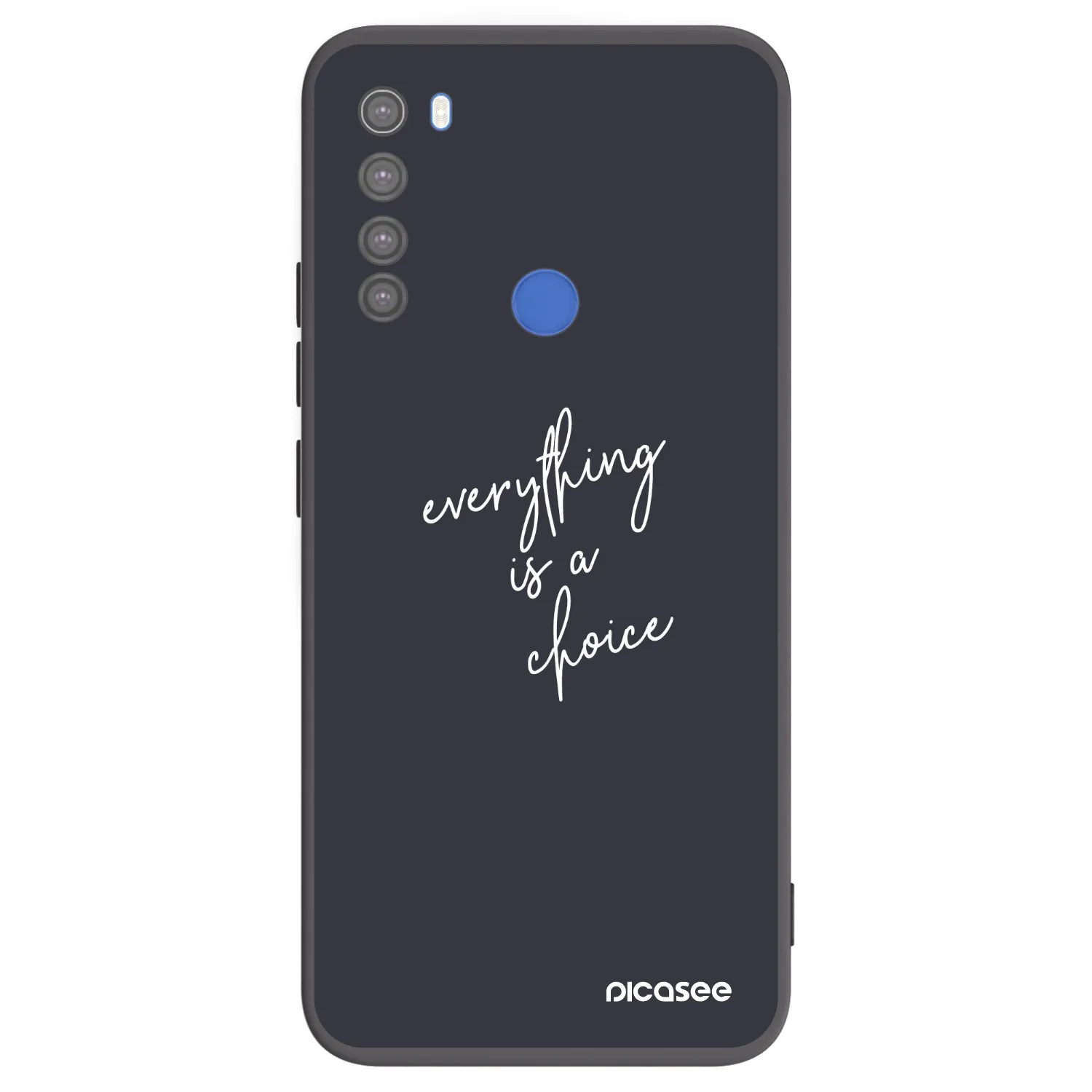 Picasee crna silikonska maskica za Xiaomi Redmi Note 8T - Everything is a choice