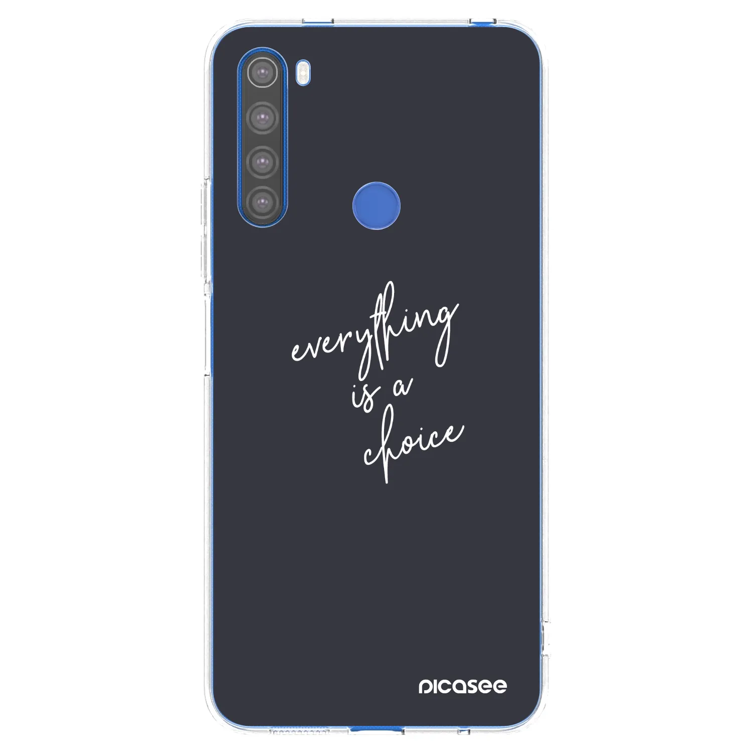 Picasee silikonska prozirna maskica za Xiaomi Redmi Note 8T - Everything is a choice