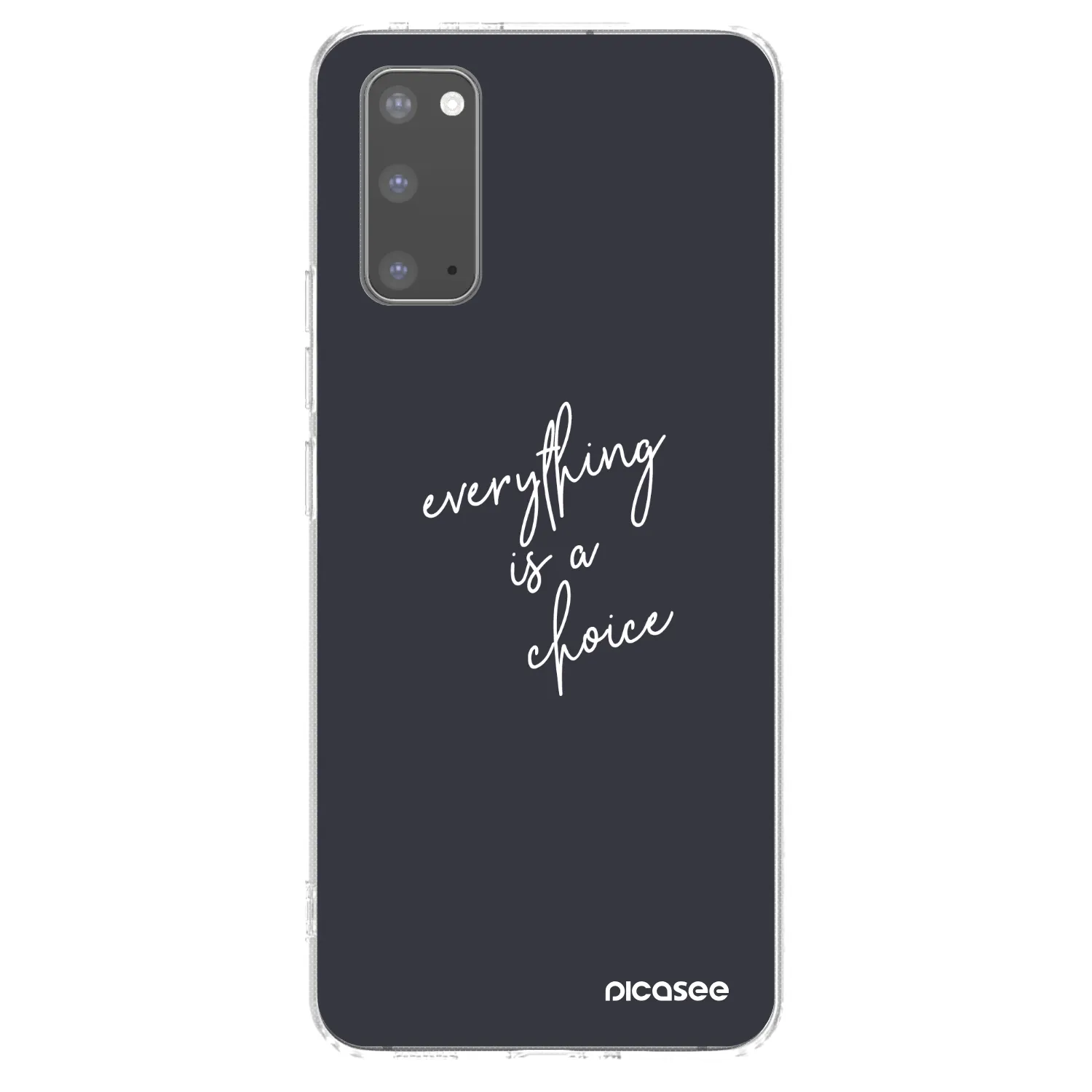 Picasee silikonska prozirna maskica za Samsung Galaxy S20 G980F - Everything is a choice