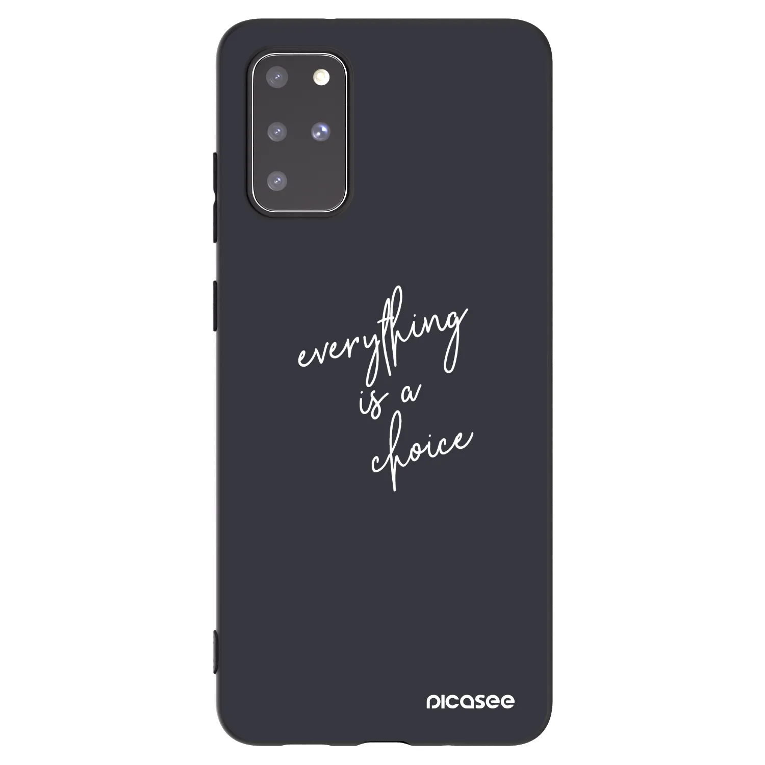 Picasee crna silikonska maskica za Samsung Galaxy S20+ G985F - Everything is a choice