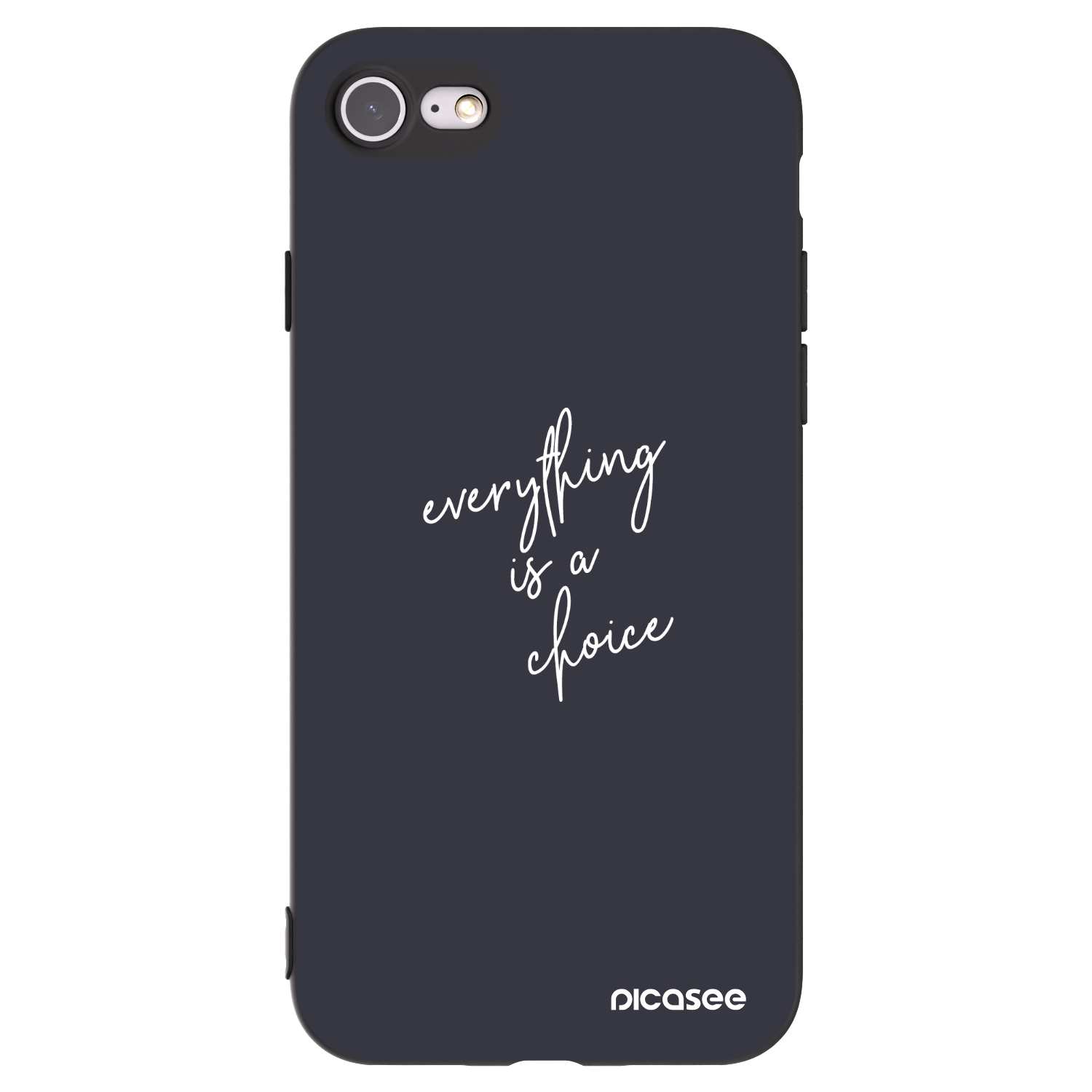 Picasee crna silikonska maskica za Apple iPhone SE 2020 - Everything is a choice