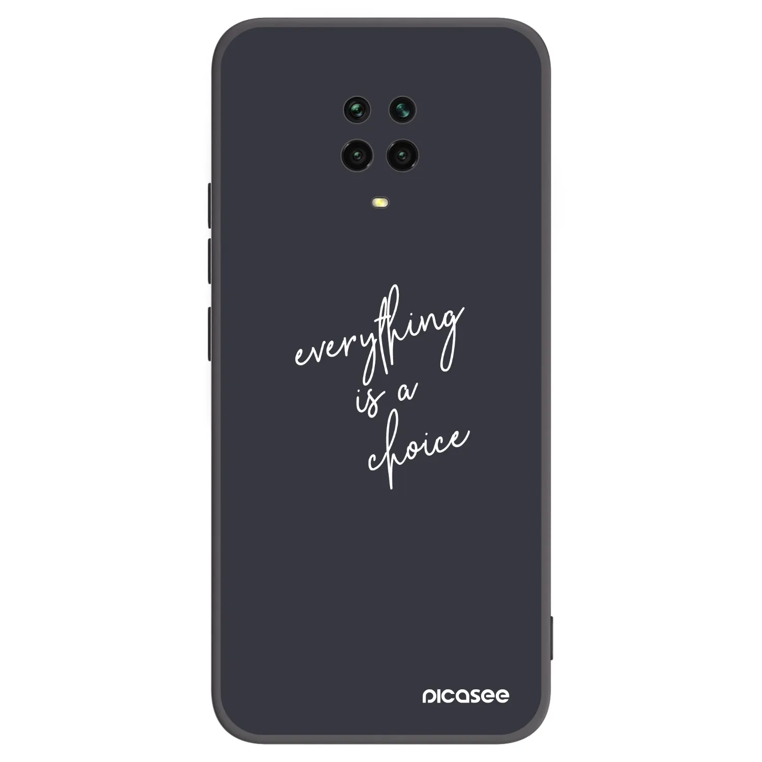 Picasee crna silikonska maskica za Xiaomi Redmi Note 9 Pro - Everything is a choice