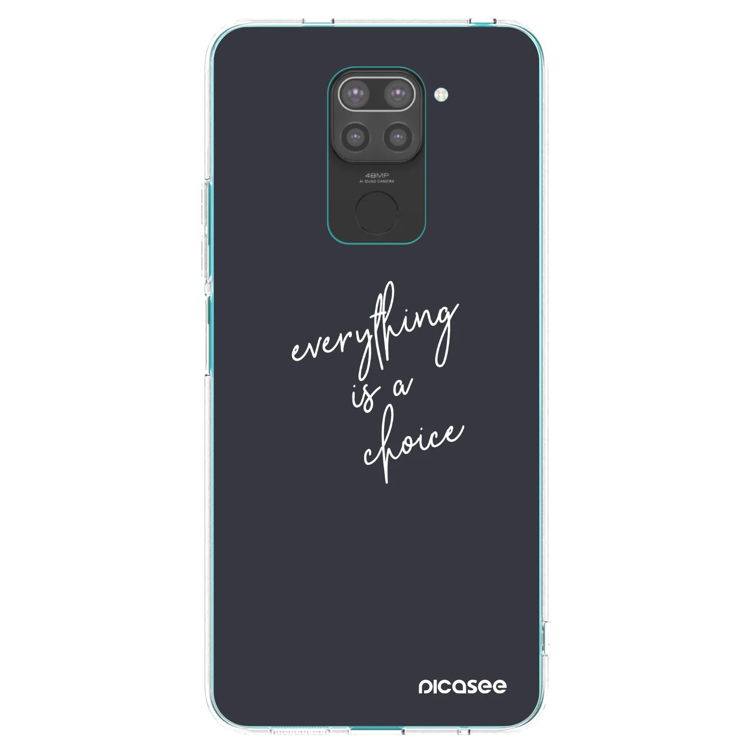 Picasee crna silikonska maskica za Xiaomi Redmi Note 9 - Everything is a choice