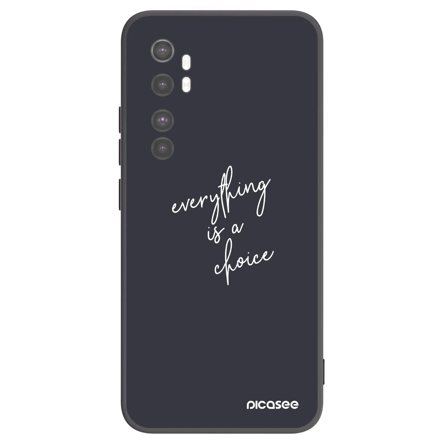 Picasee crna silikonska maskica za Xiaomi Mi Note 10 Lite - Everything is a choice