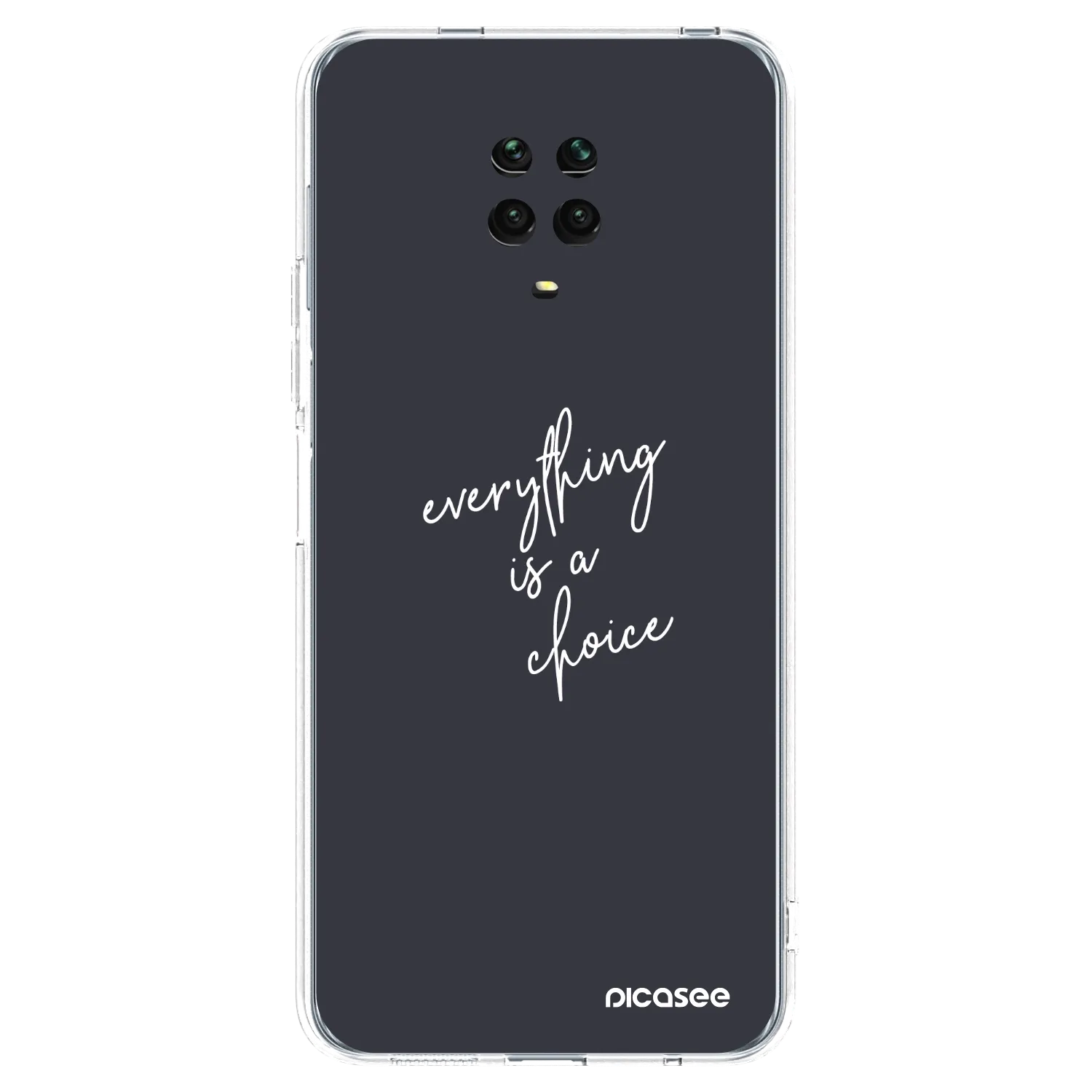 Picasee silikonska prozirna maskica za Xiaomi Redmi Note 9S - Everything is a choice