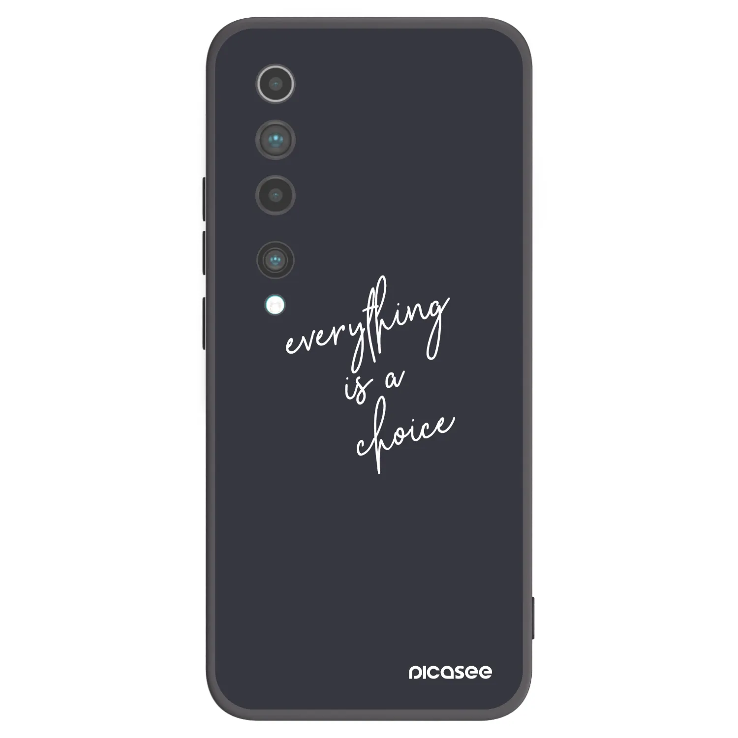 Picasee crna silikonska maskica za Xiaomi Mi 10 - Everything is a choice