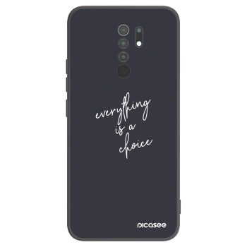 Picasee crna silikonska maskica za Xiaomi Redmi 9 - Everything is a choice