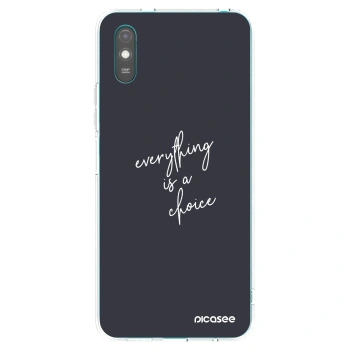 Picasee silikonska prozirna maskica za Xiaomi Redmi 9A - Everything is a choice