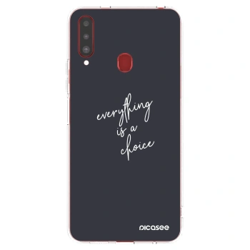 Picasee silikonska prozirna maskica za Samsung Galaxy A20s - Everything is a choice